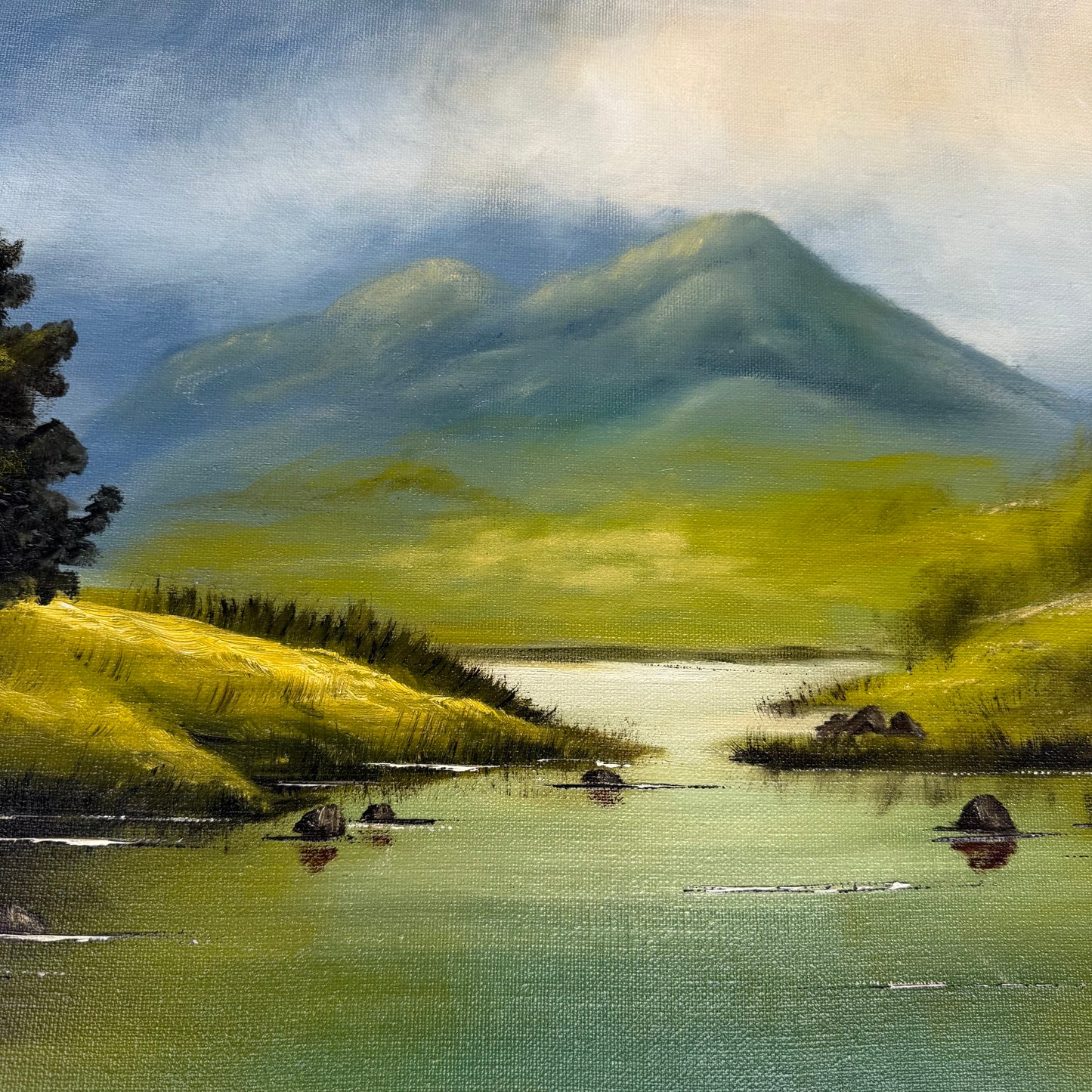 Beautiful Unframed Landscape Paining Signed Eckhardt Local Pickup Only