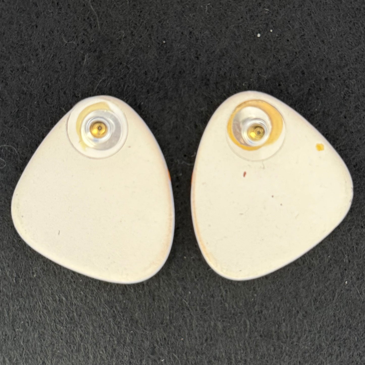 Vintage Painted Ceramic Leopard Post Pierced Earrings