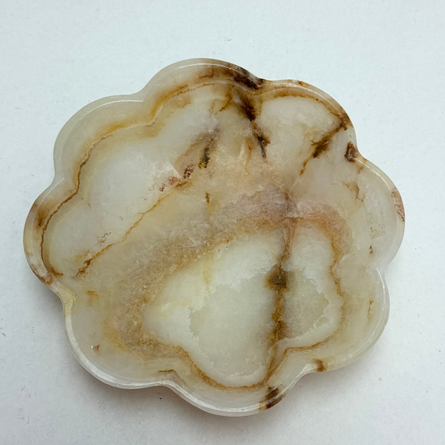 Small Scalloped Onyx Trinket Dish