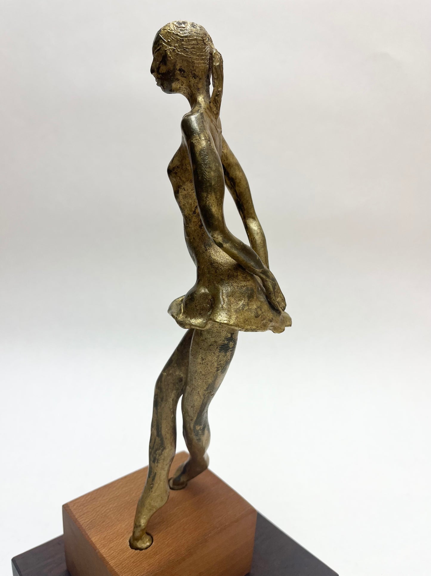 Small 1976 Bronze Ballerina Sculpture by PNW Artist Ken Patecky