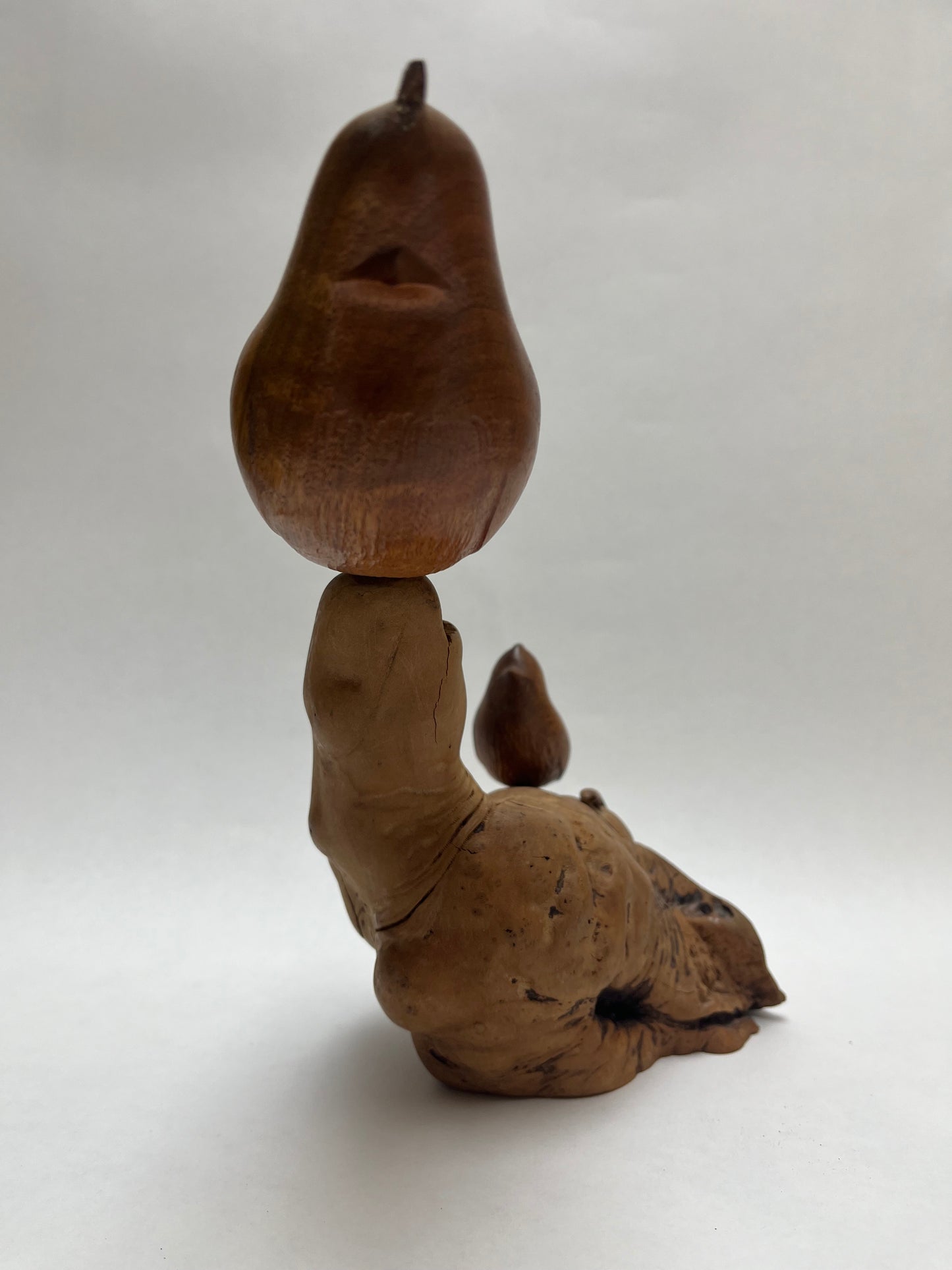William “Bill” Neely Hand Carved Maple & Manzanita Burl Wood Bird Sculpture As-is