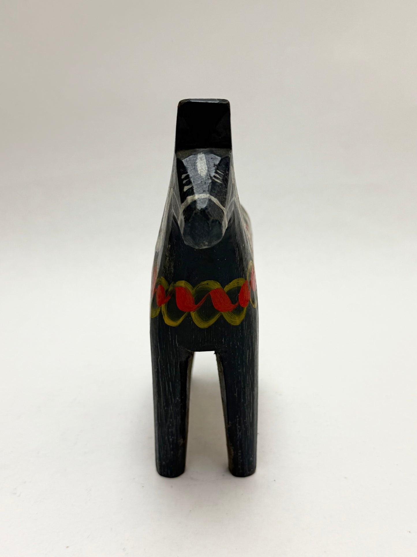 6" Tall Wooden Blue Dala Horse As-is