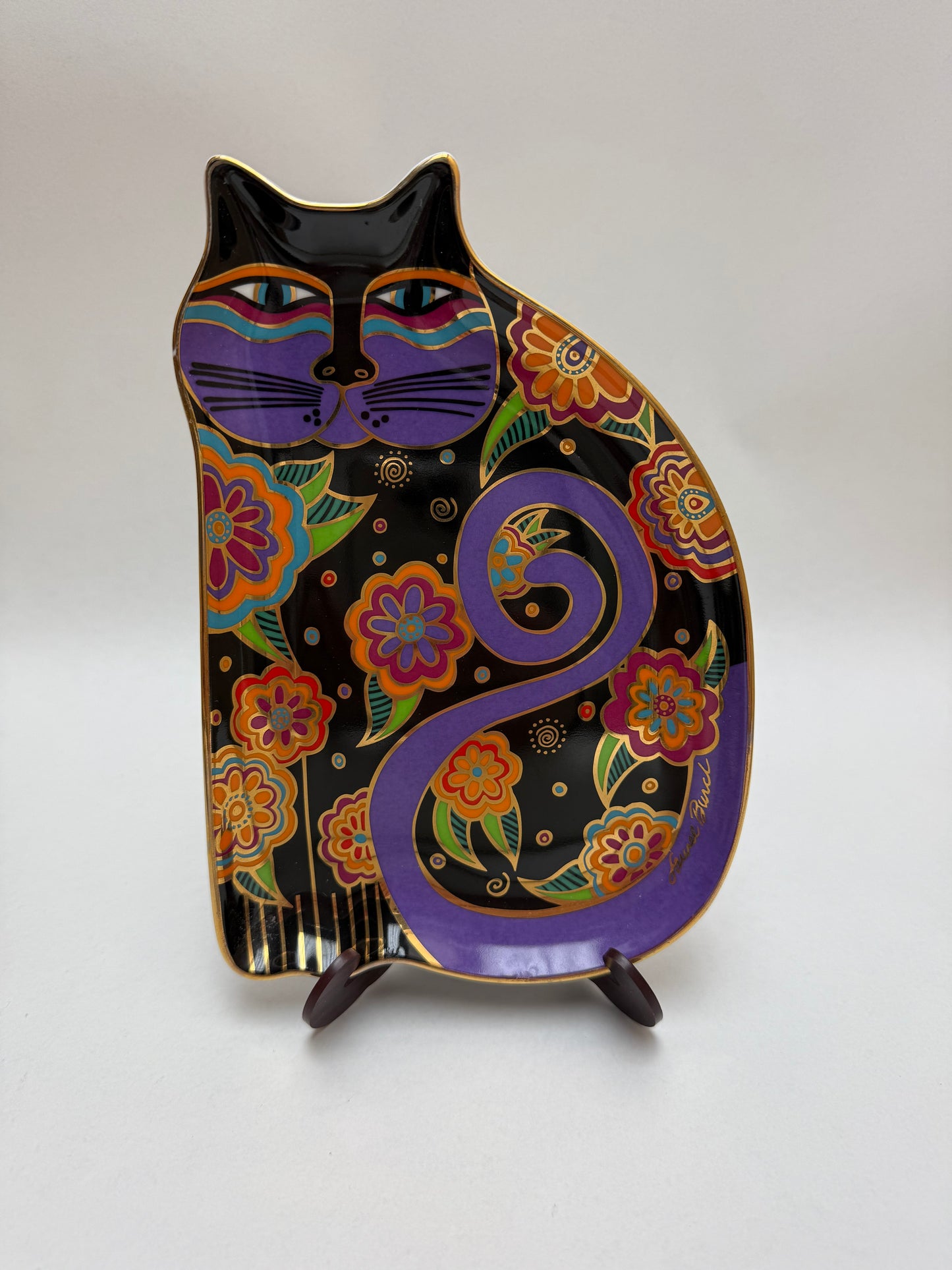 Laurel Burch 1995 Royal Doulton Feline Fantasy Franklin Mint Limited Edition Fine Bone China Plate No HB1093