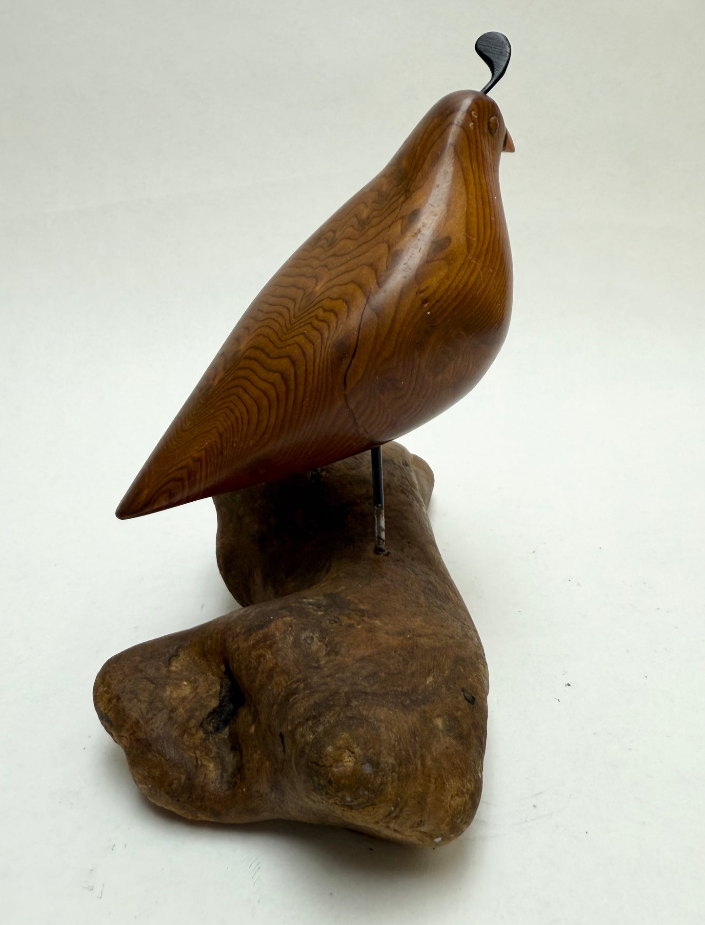 John Bennett Redwood Carved Quail