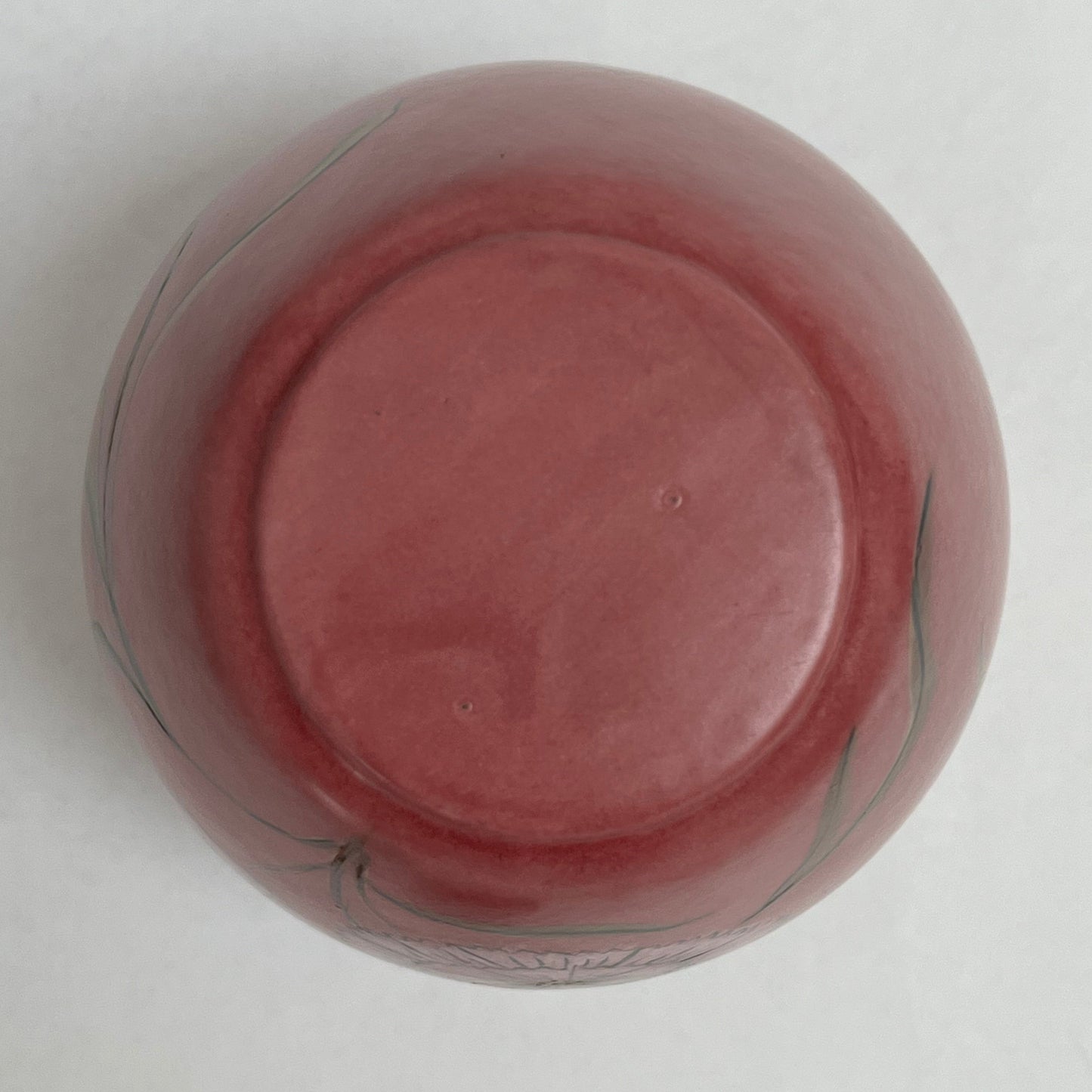 Decorative Pink Painted Lidded Unmarked Ginger Jar