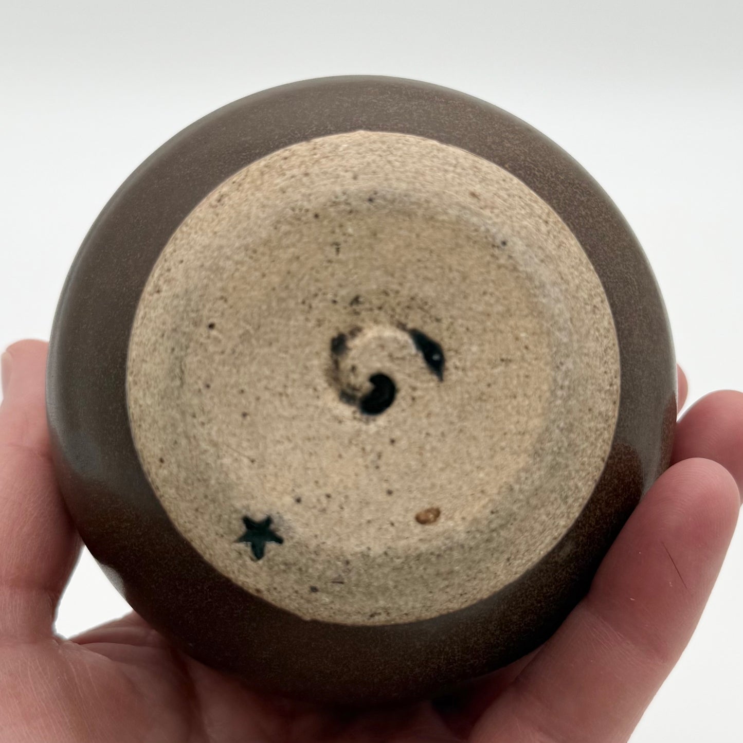 Handmade Small Ceramic Brown & Tan Toned Bud Vase