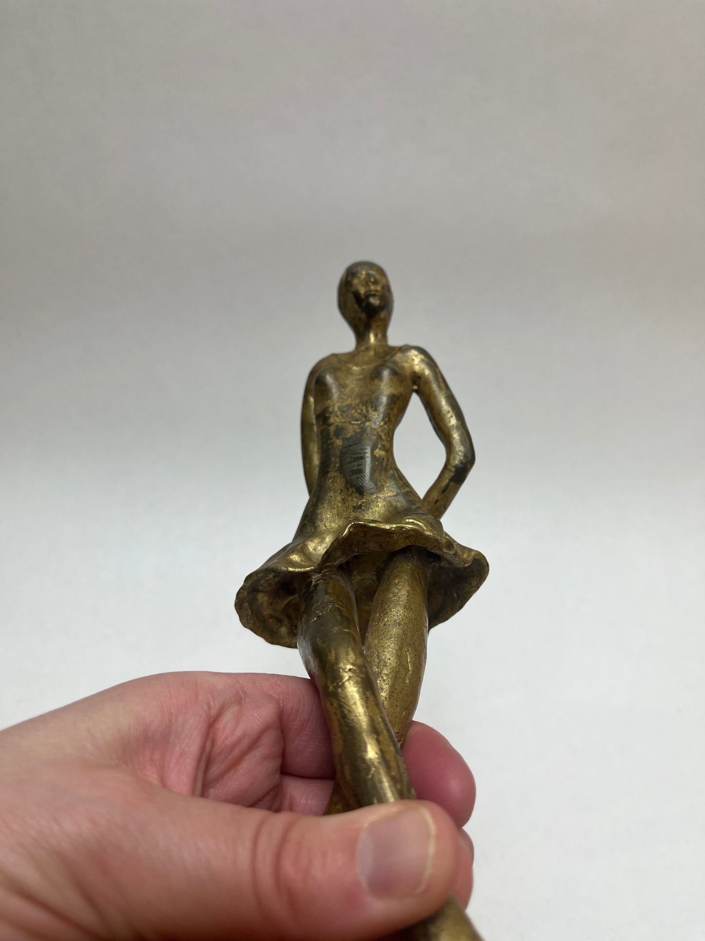Small 1976 Bronze Ballerina Sculpture by PNW Artist Ken Patecky