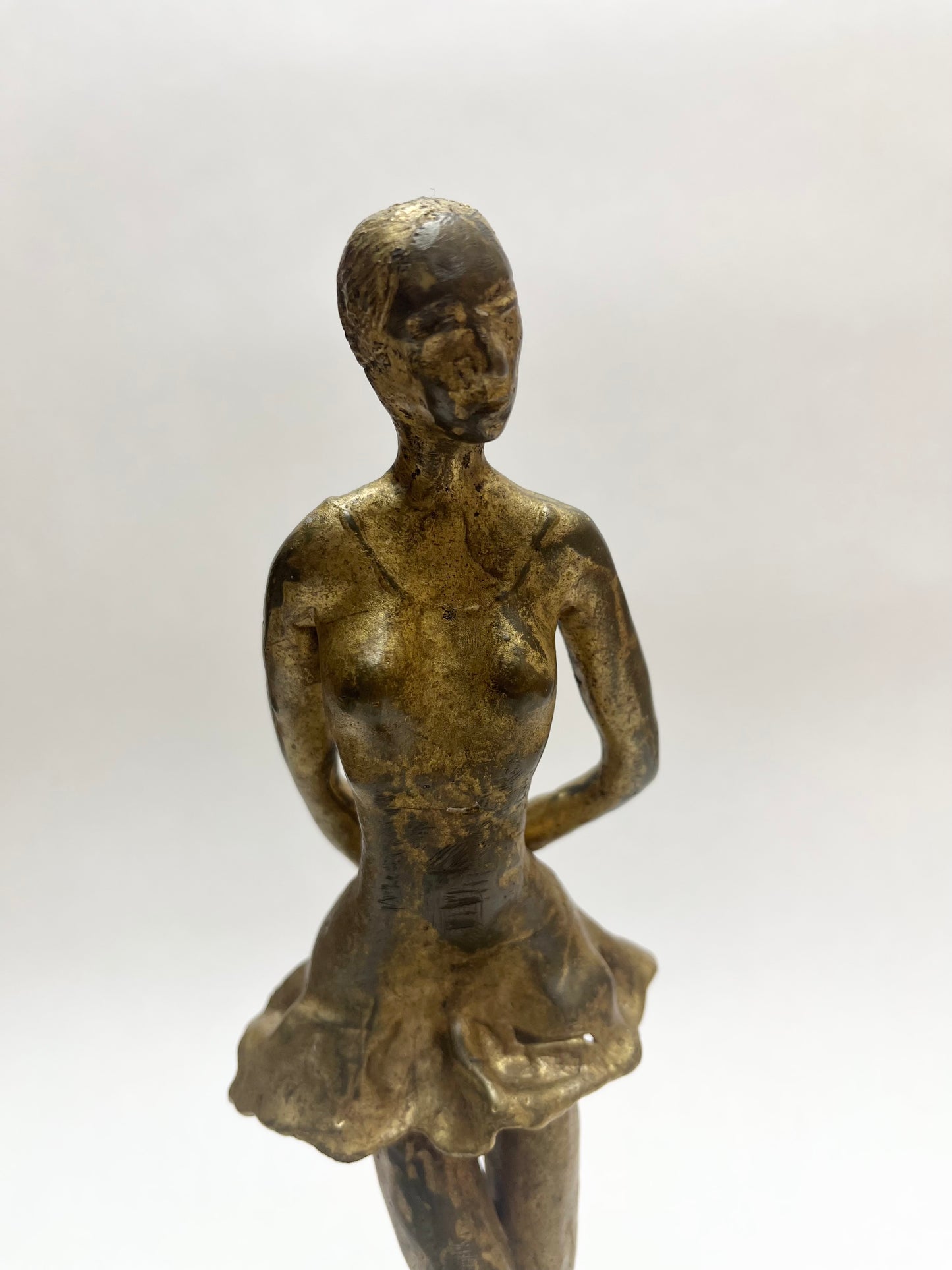 Small 1976 Bronze Ballerina Sculpture by PNW Artist Ken Patecky