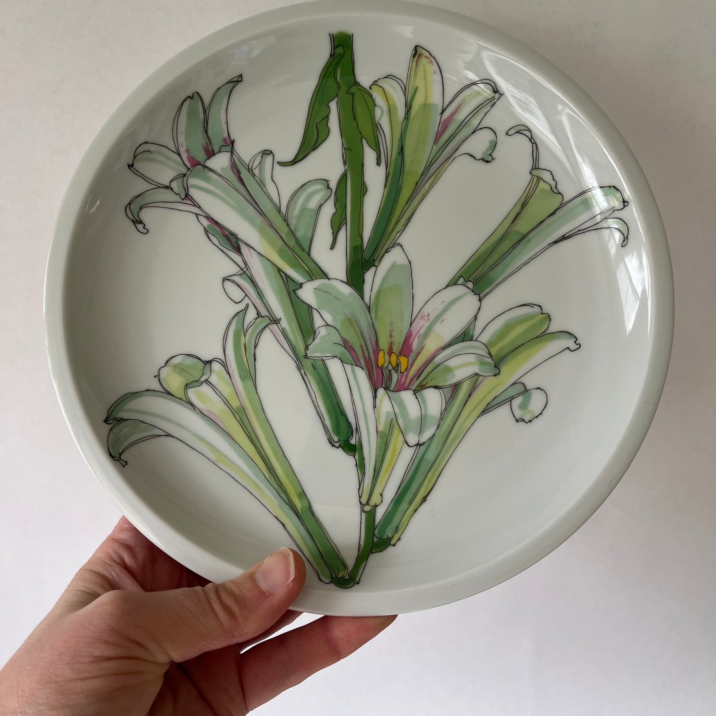 Set of 4 Vintage IKEA of Sweden Flower Botanical Floral Plates Made in Portugal by SPAL