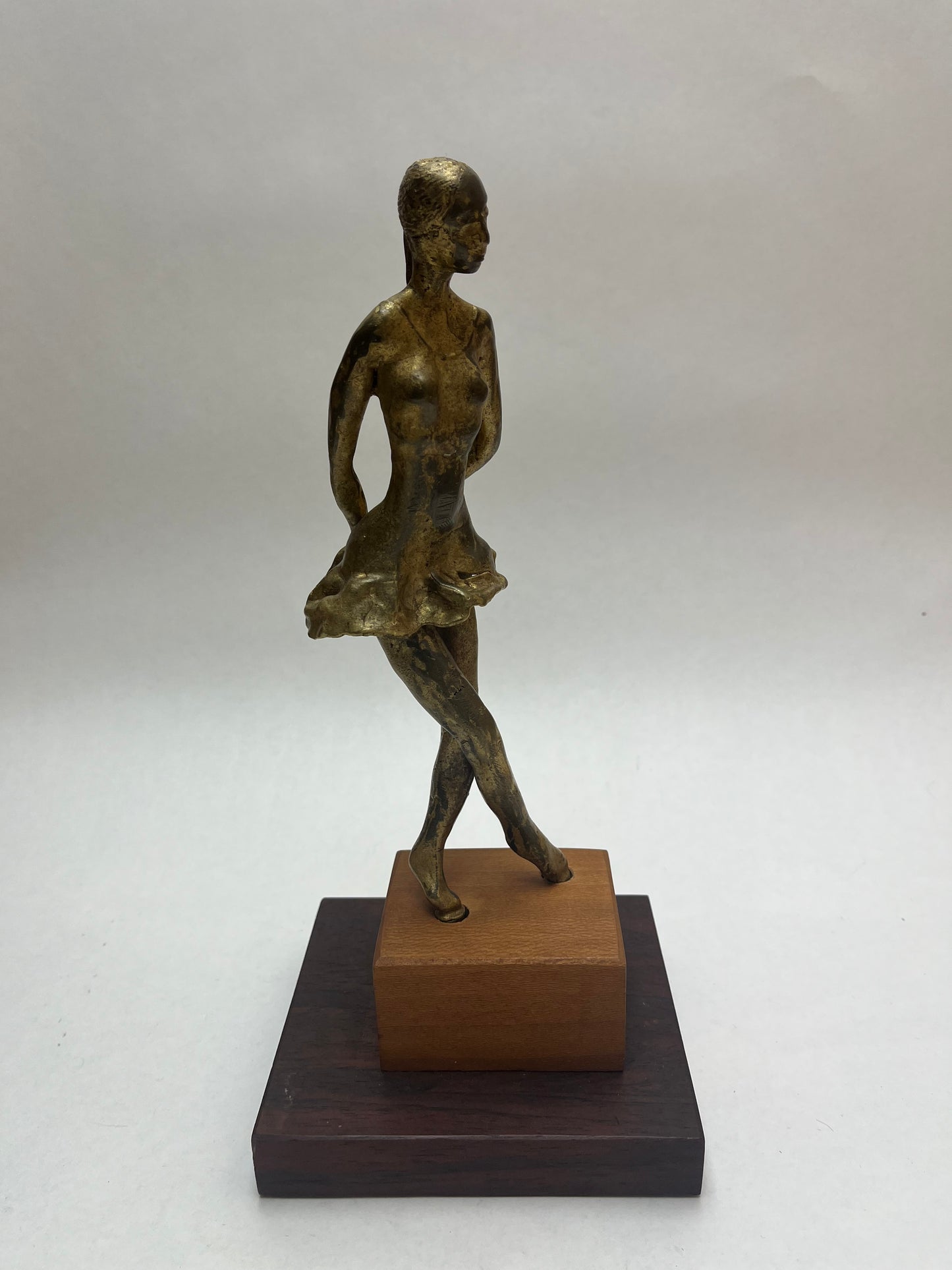 Small 1976 Bronze Ballerina Sculpture by PNW Artist Ken Patecky