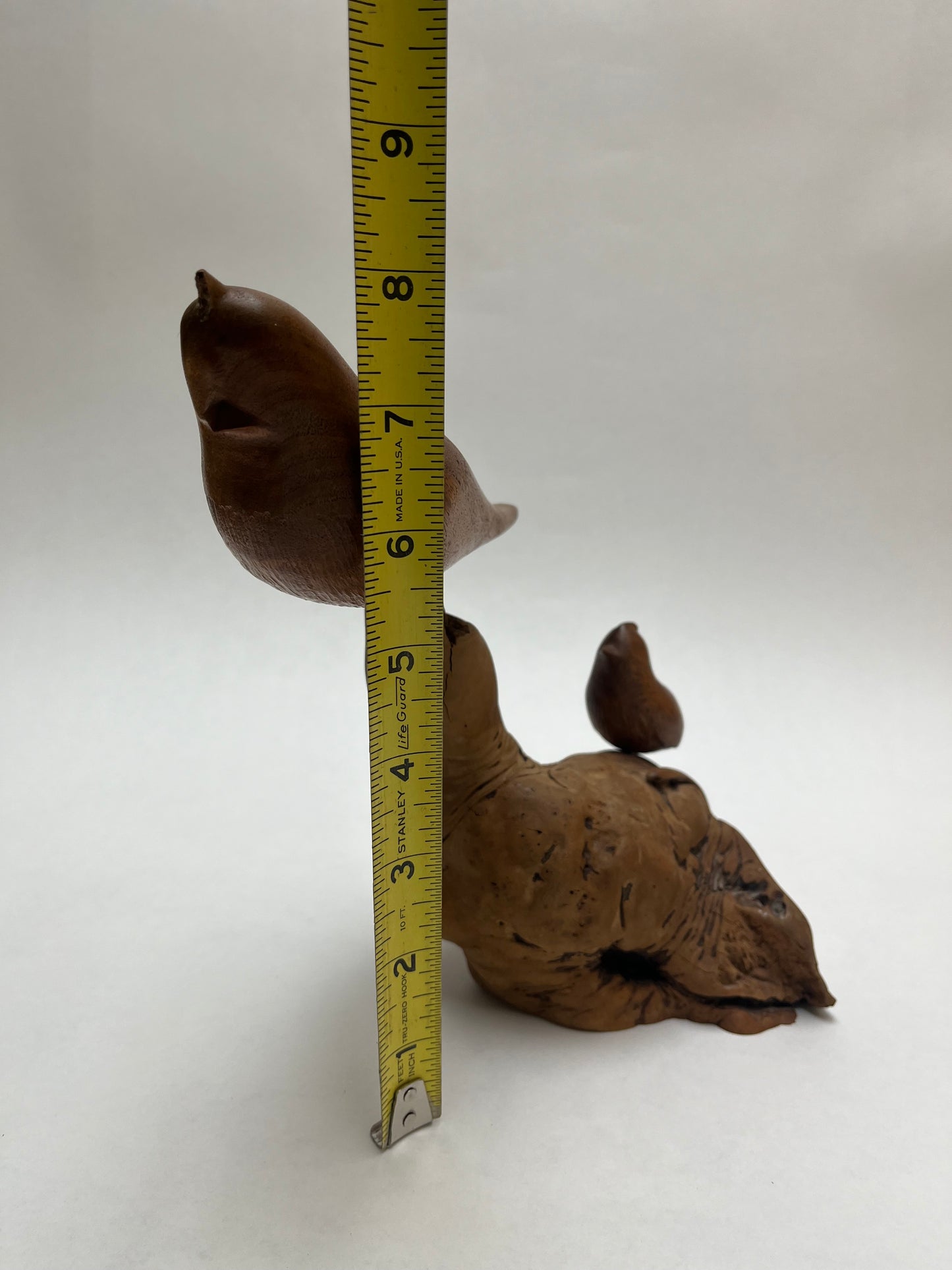 William “Bill” Neely Hand Carved Maple & Manzanita Burl Wood Bird Sculpture As-is