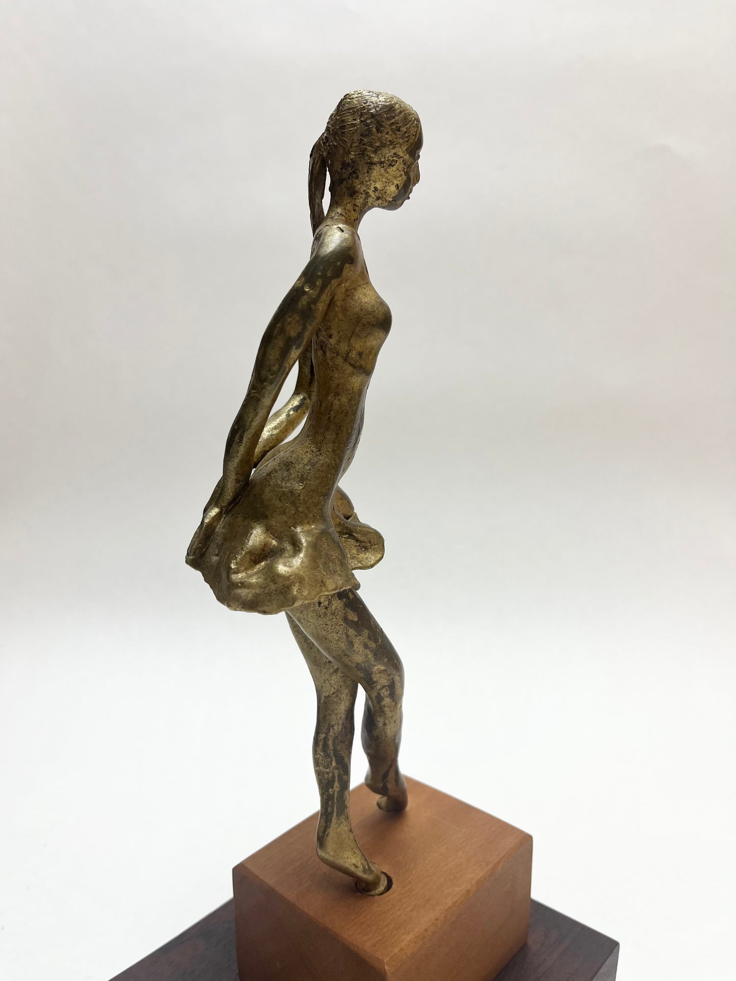 Small 1976 Bronze Ballerina Sculpture by PNW Artist Ken Patecky