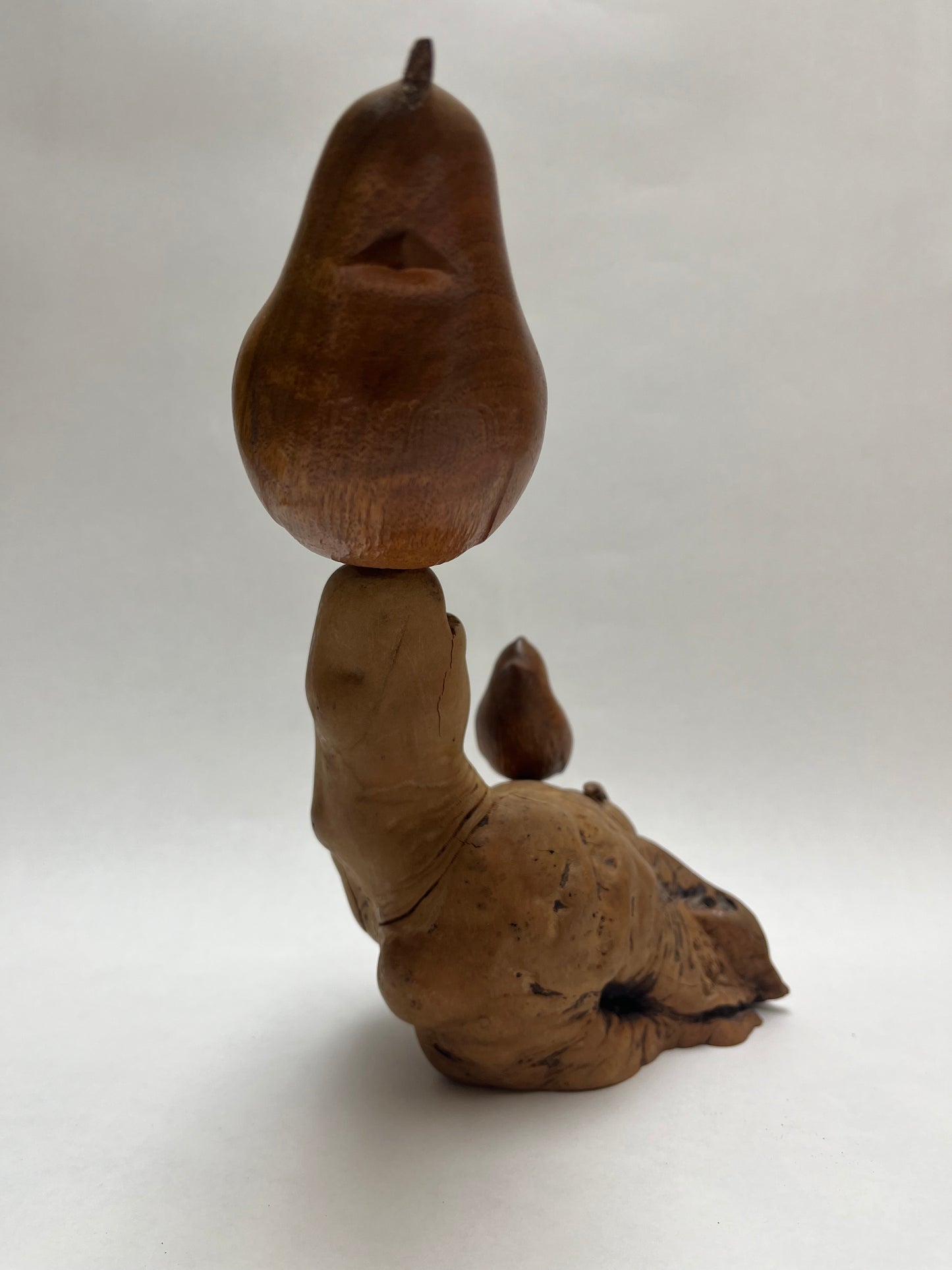 William “Bill” Neely Hand Carved Maple & Manzanita Burl Wood Bird Sculpture As-is