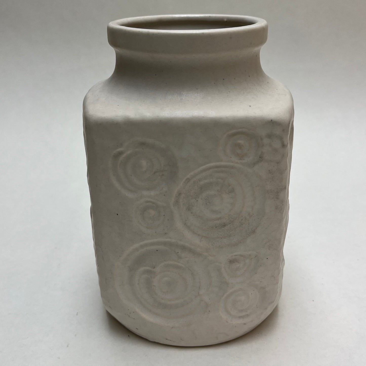 Vintage West Germany Scheurich MCM Swirl Pattern 282-16 Ceramic 6 1/2" Tall Vase