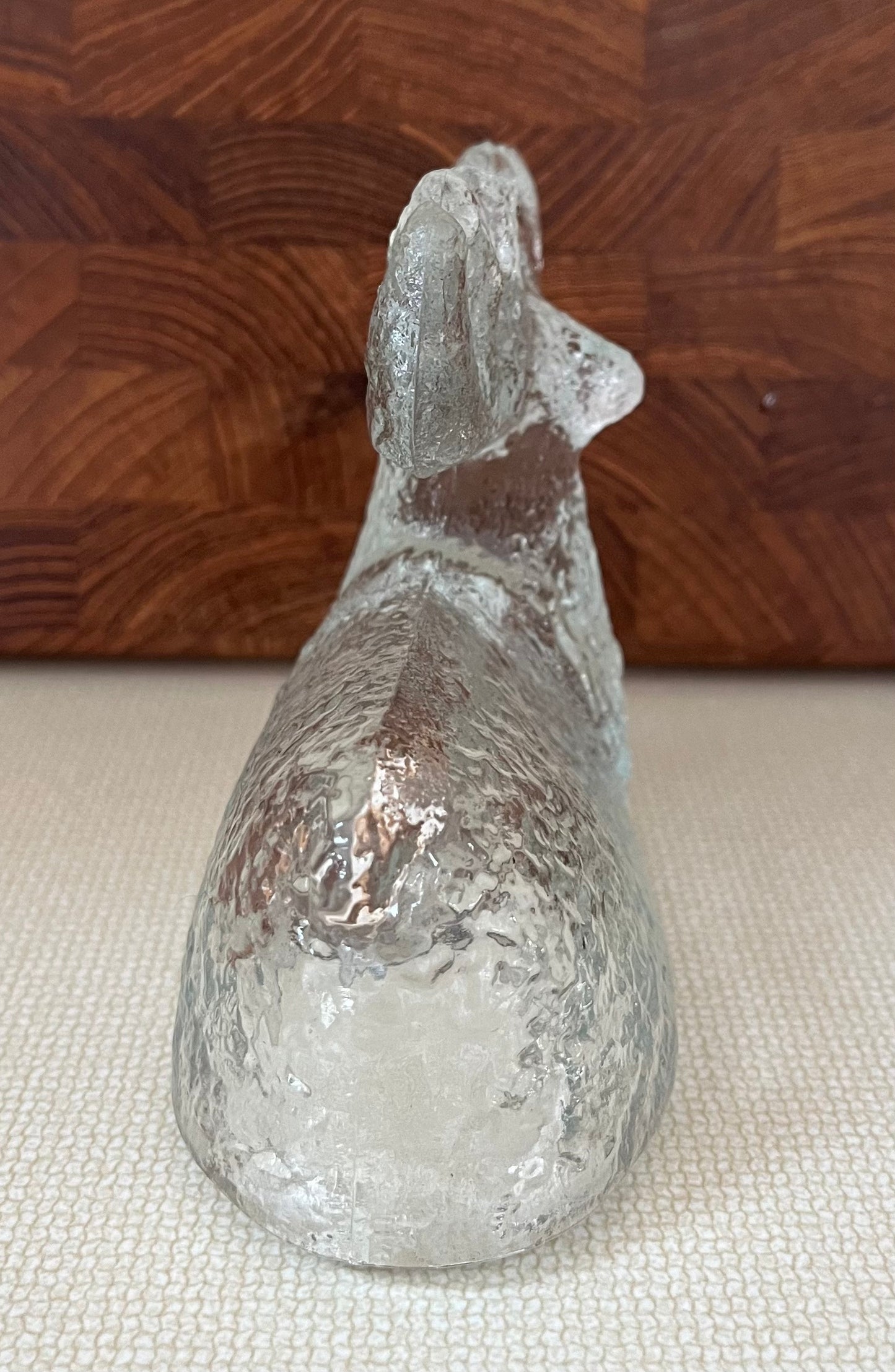 1971 Sklo Union Moose Crystal Figurine Designed by Pavel Panek for Rudolfova