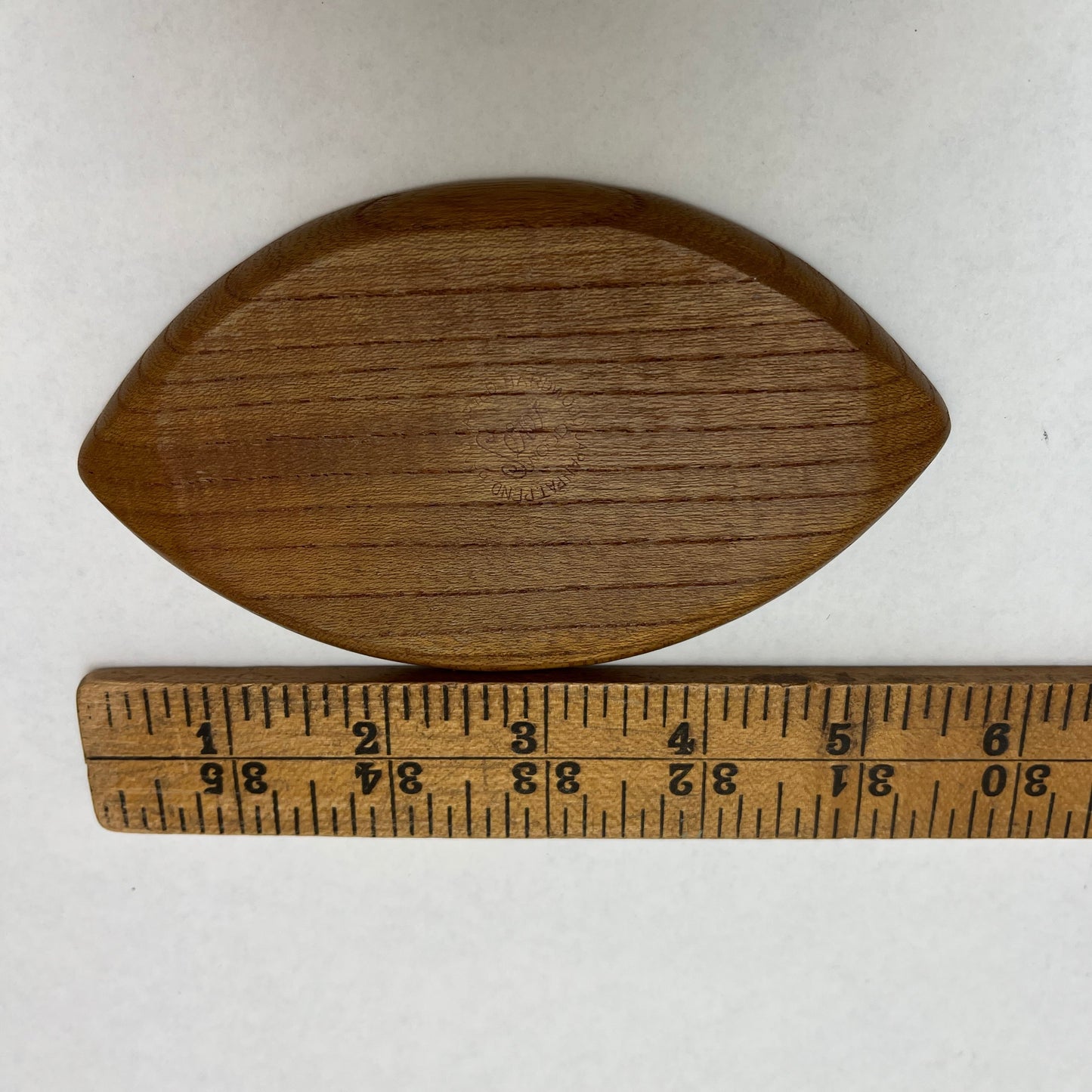 Vintage Set of 8 Wood Cork MCM Serv Wood by Rubel, Cat Eye Shaped Coasters, Designed by Fred Press, Mfg. by Styson Art Products