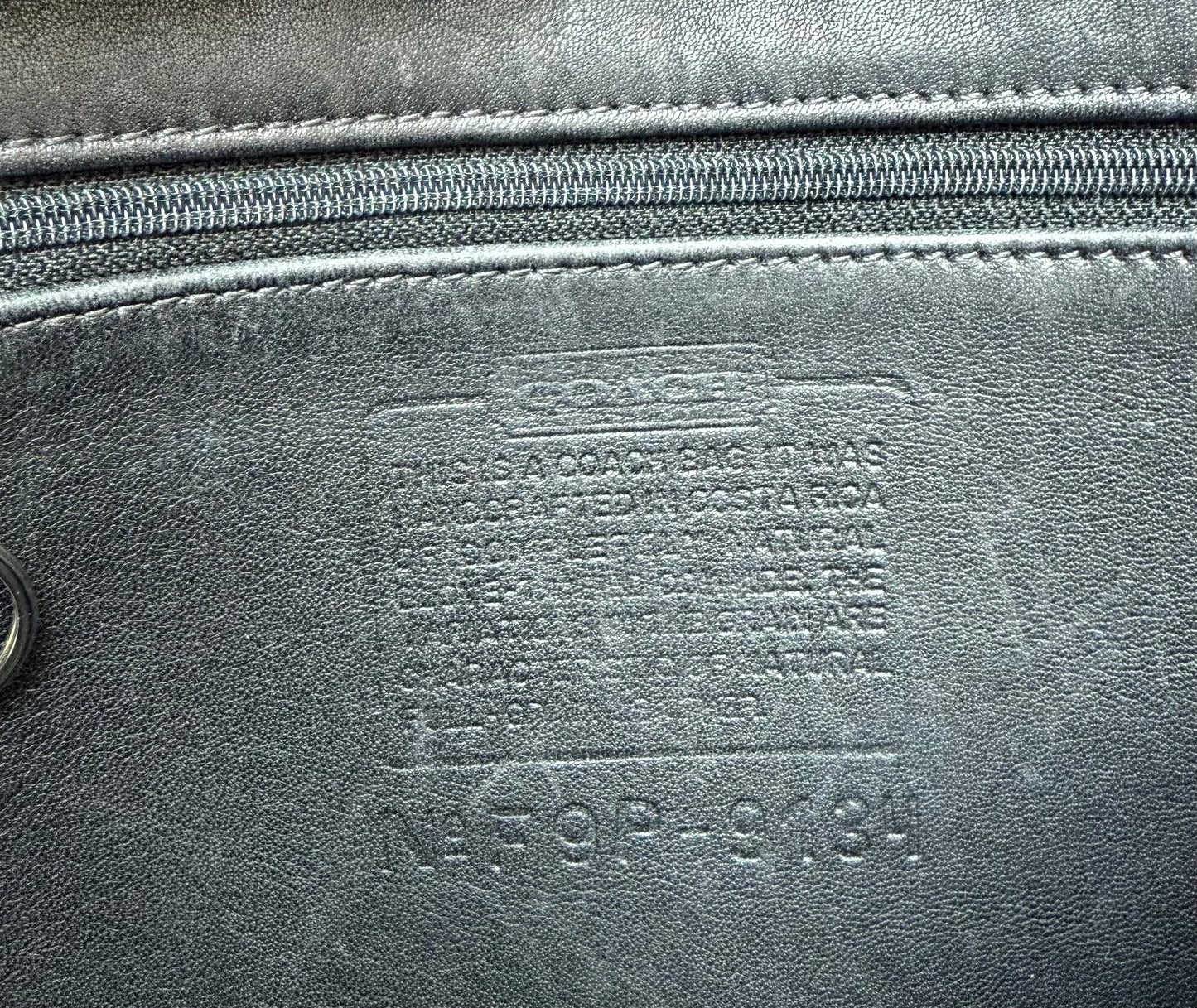 Vintage 1999 Coach Style 9134 Black Leather Shoulder Bag
