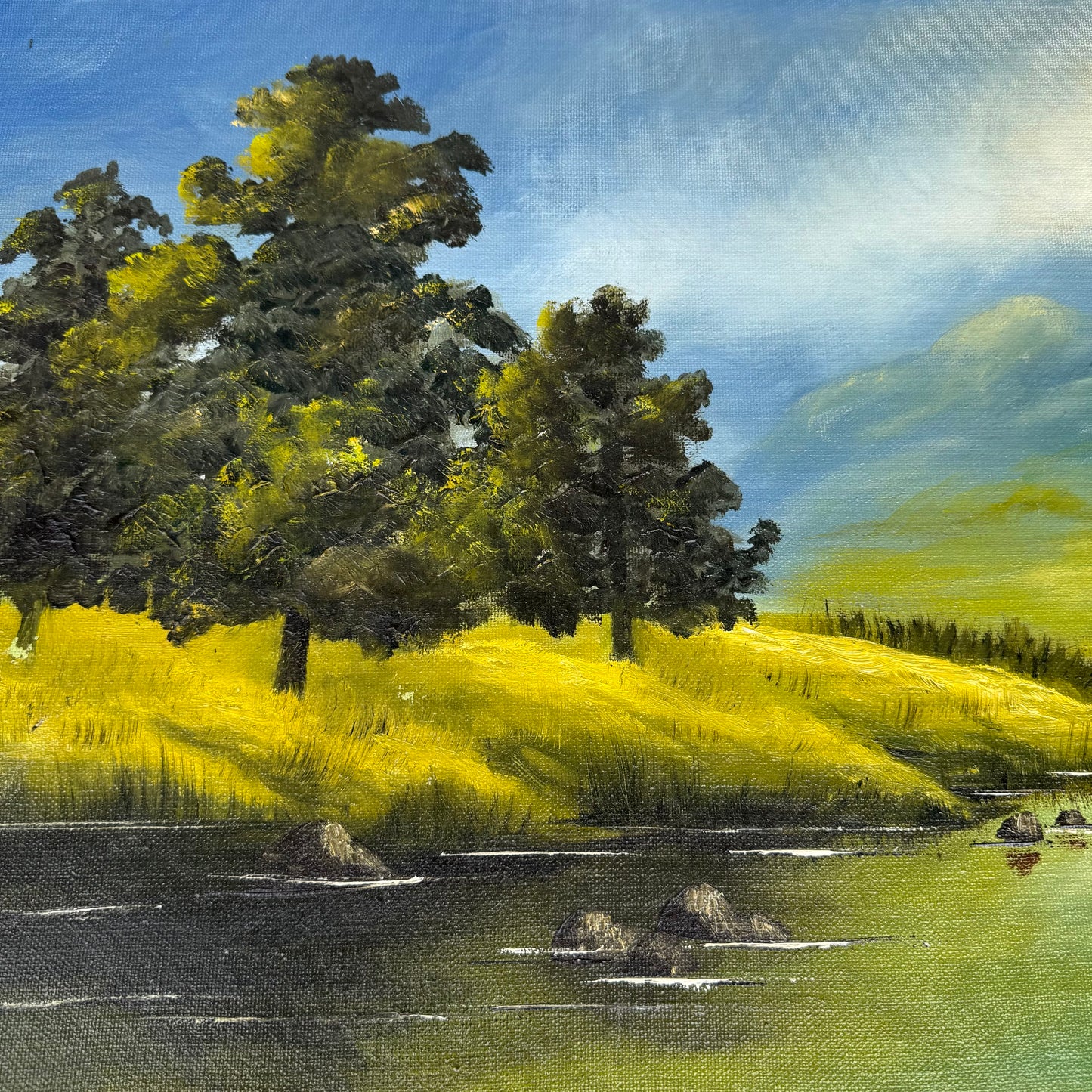 Beautiful Unframed Landscape Paining Signed Eckhardt Local Pickup Only