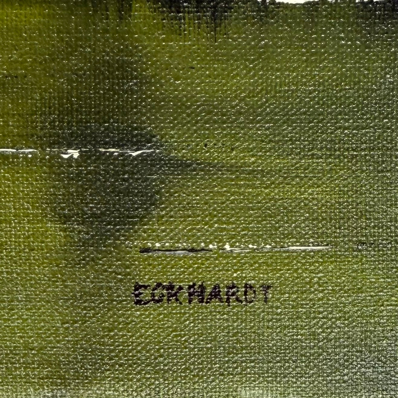 Beautiful Unframed Landscape Paining Signed Eckhardt Local Pickup Only