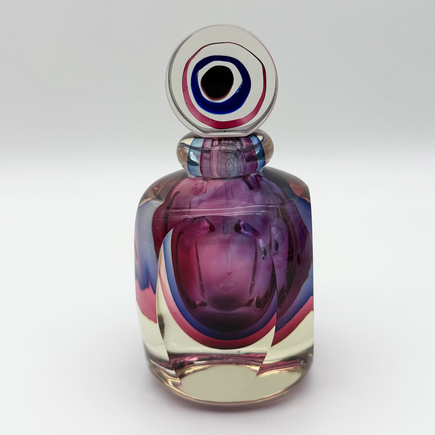 Fifth Avenue Crystal Art Glas Perfume Bottle with Bullseye Dabber Stopper