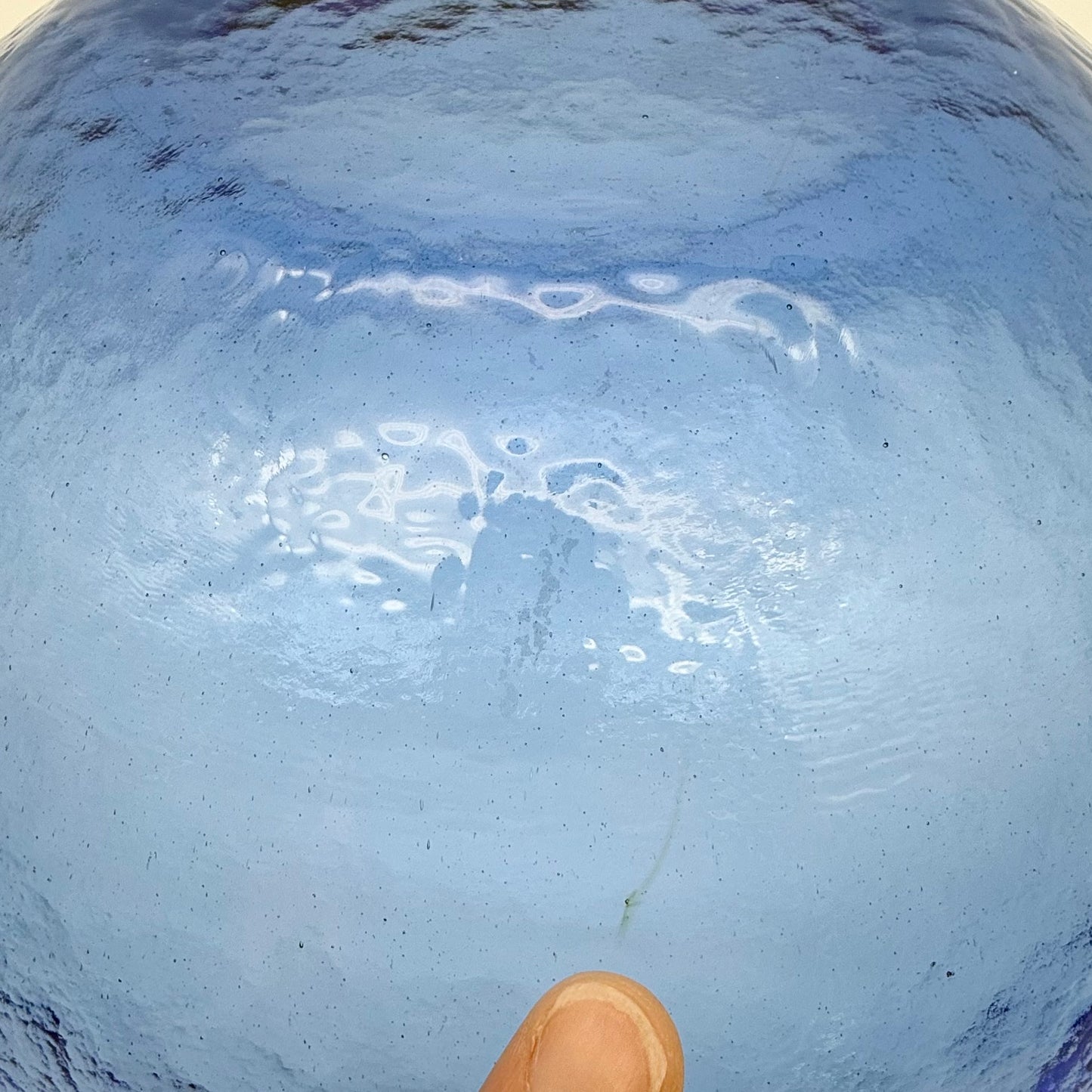 Fire & Light Cobalt Blue Recycled Glass Large 11 1/2" Wide Serving Bowl Unmarked