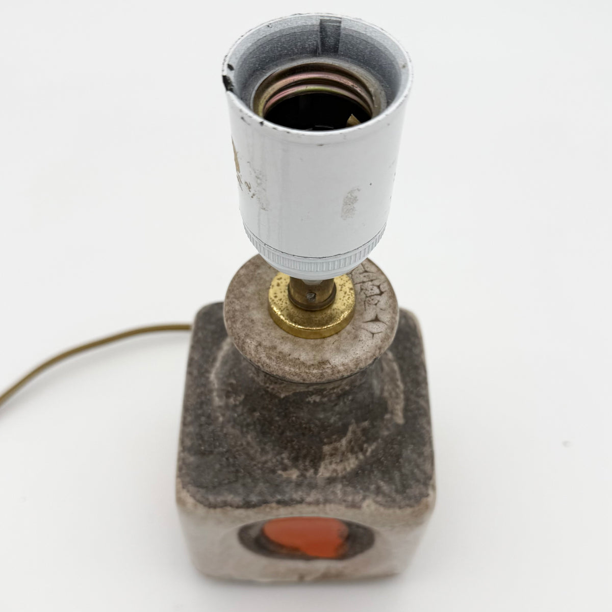 Small MCM Ceramic Table Lamp No Shade