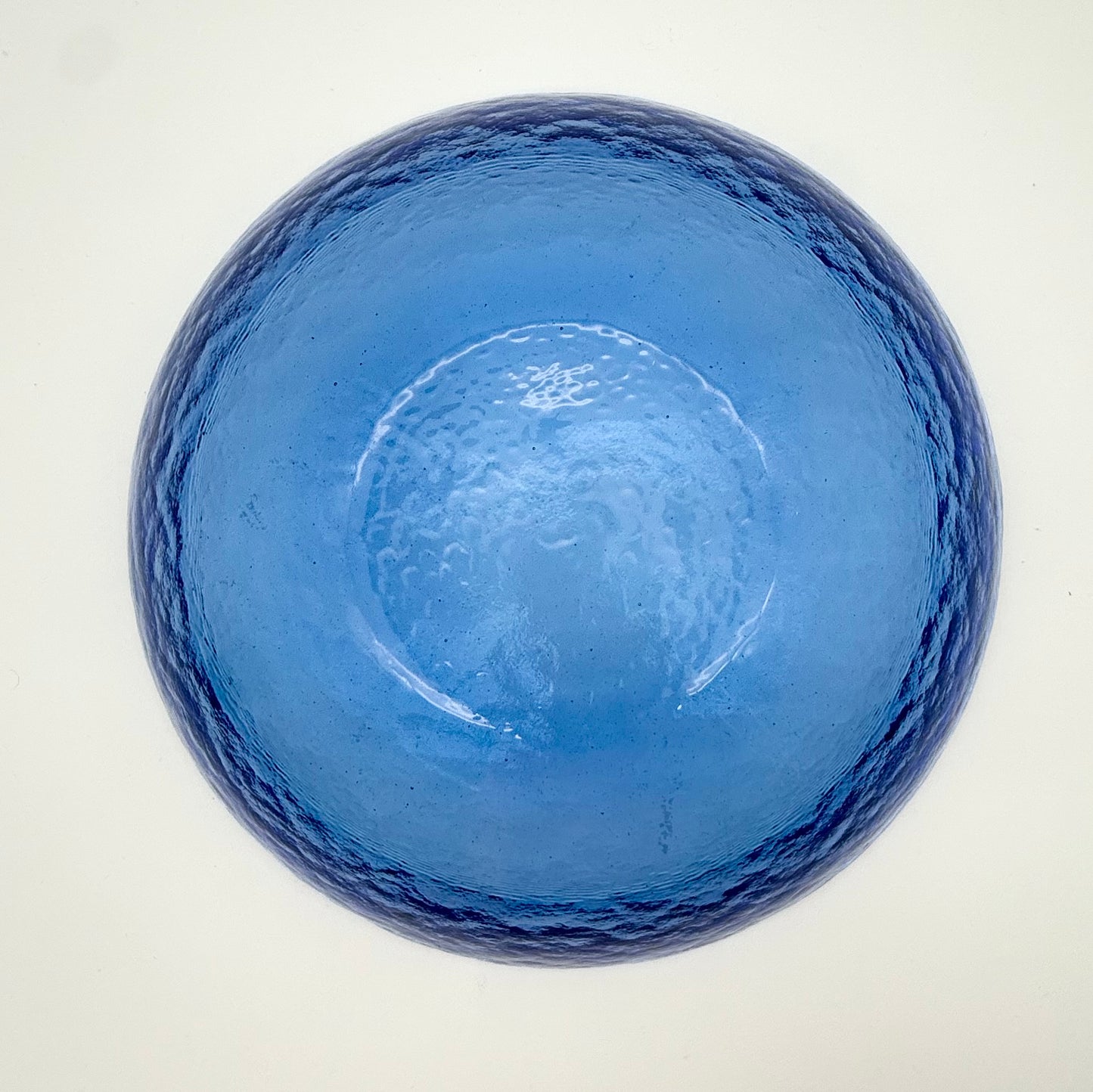 Fire & Light Cobalt Blue Recycled Glass Large 11 1/2" Wide Serving Bowl Unmarked