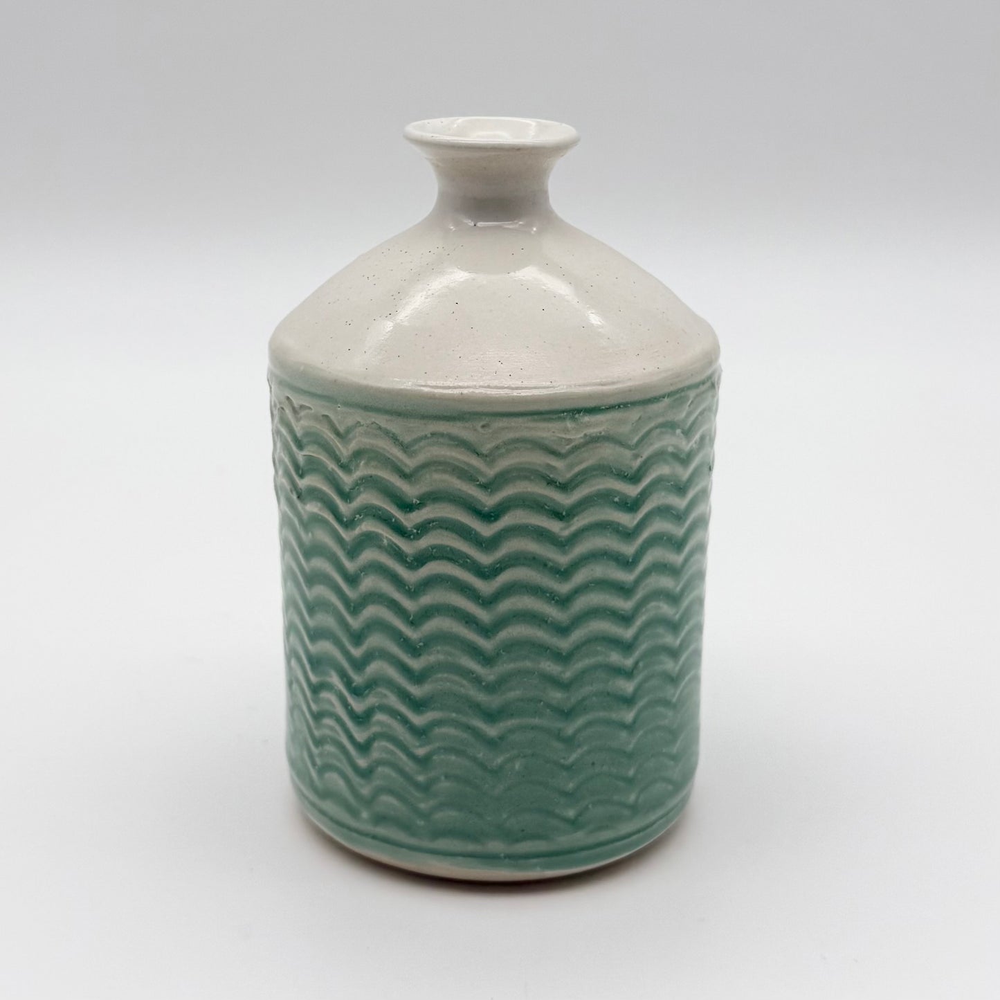 Green Studio Pottery Ceramic Bud Vase