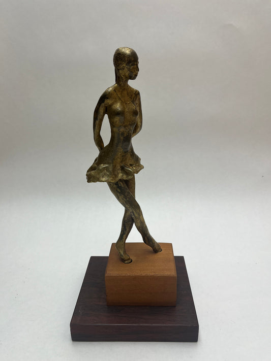 Small 1976 Bronze Ballerina Sculpture by PNW Artist Ken Patecky