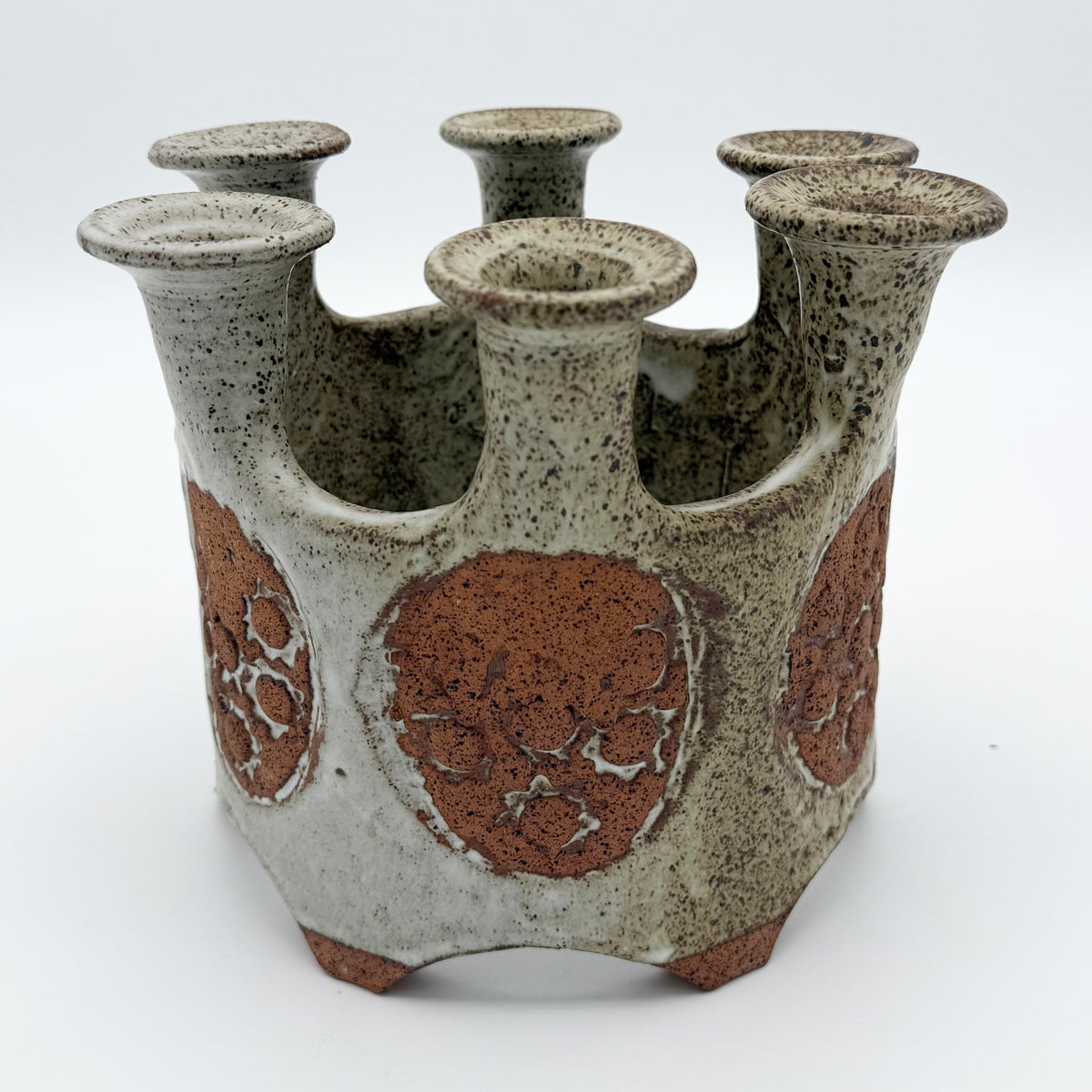 Unsigned Hal Lasky of Los Artesanos Puerto Rico Pottery MCM Ceramic Candle Holder