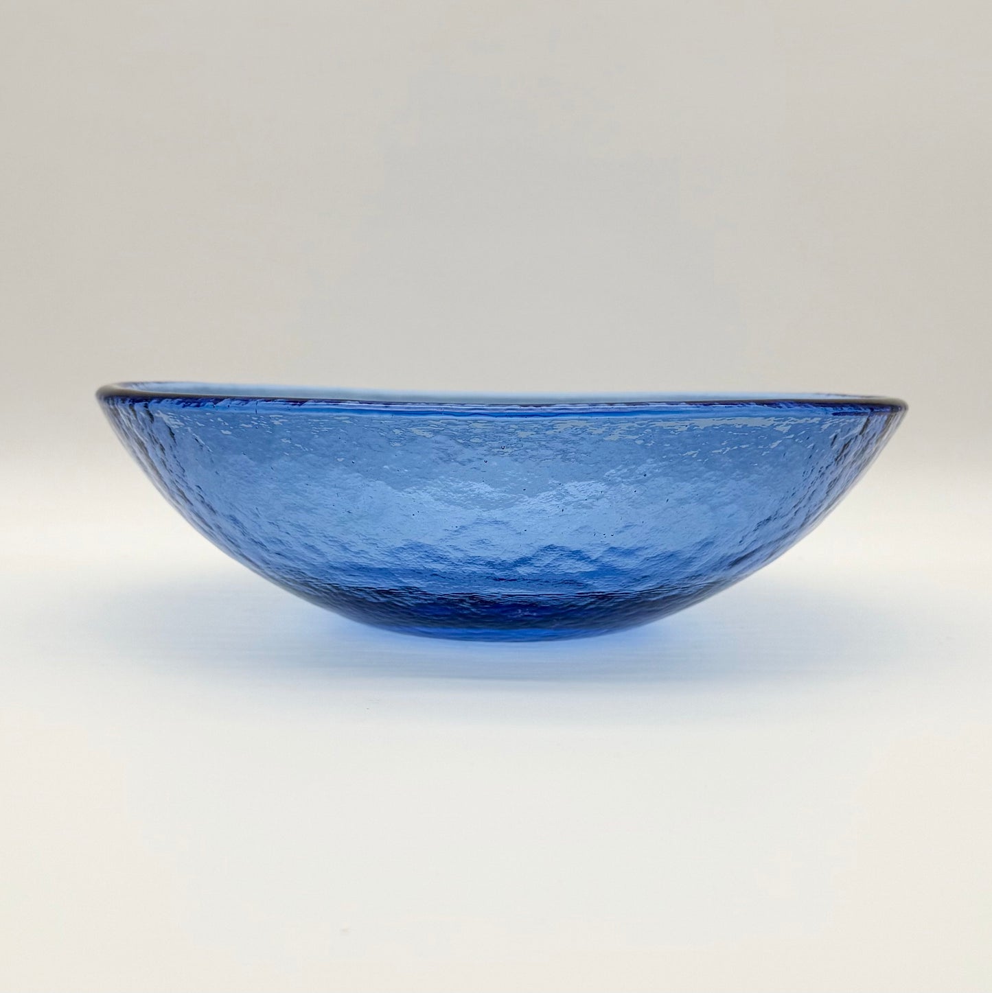 Fire & Light Cobalt Blue Recycled Glass Large 11 1/2" Wide Serving Bowl Unmarked