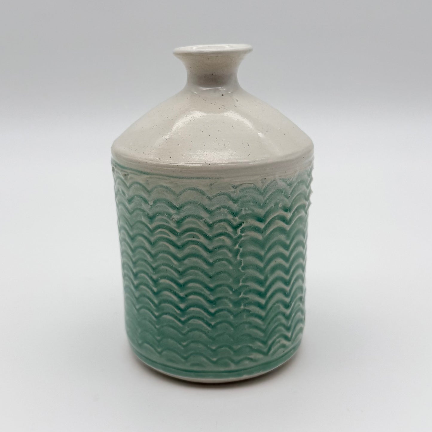 Green Studio Pottery Ceramic Bud Vase