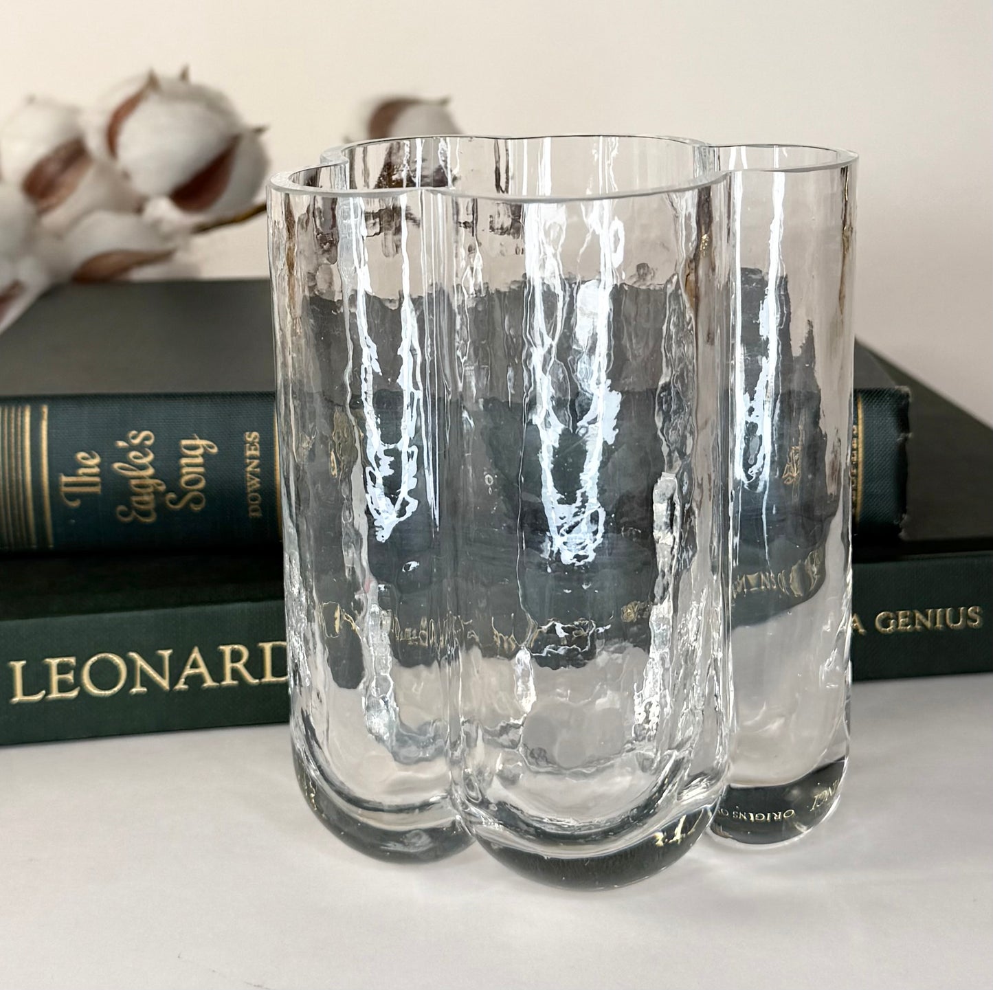 SEA Glasbruk Cloud Glass Signed Vase by Rune Strand