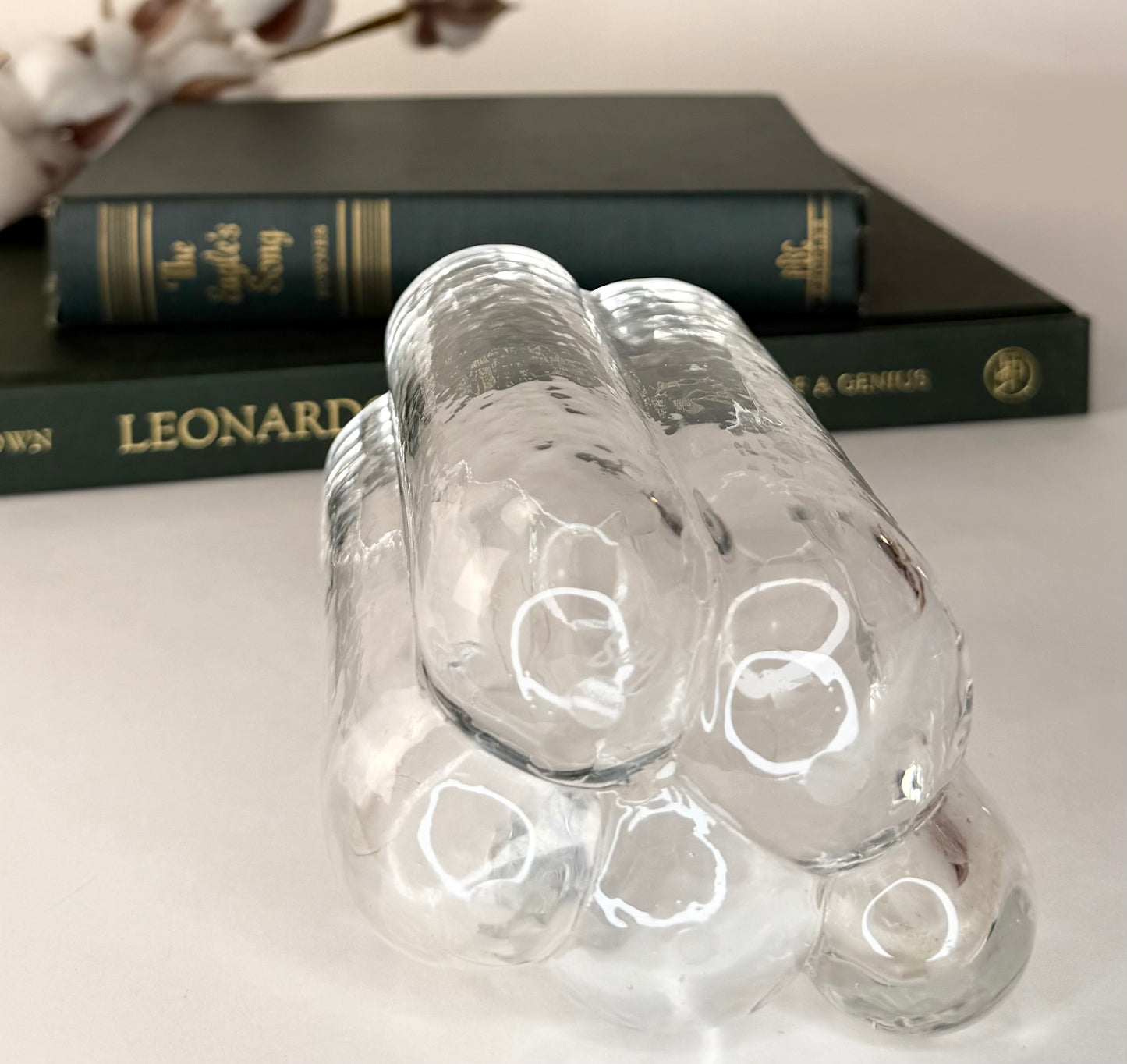 SEA Glasbruk Cloud Glass Signed Vase by Rune Strand