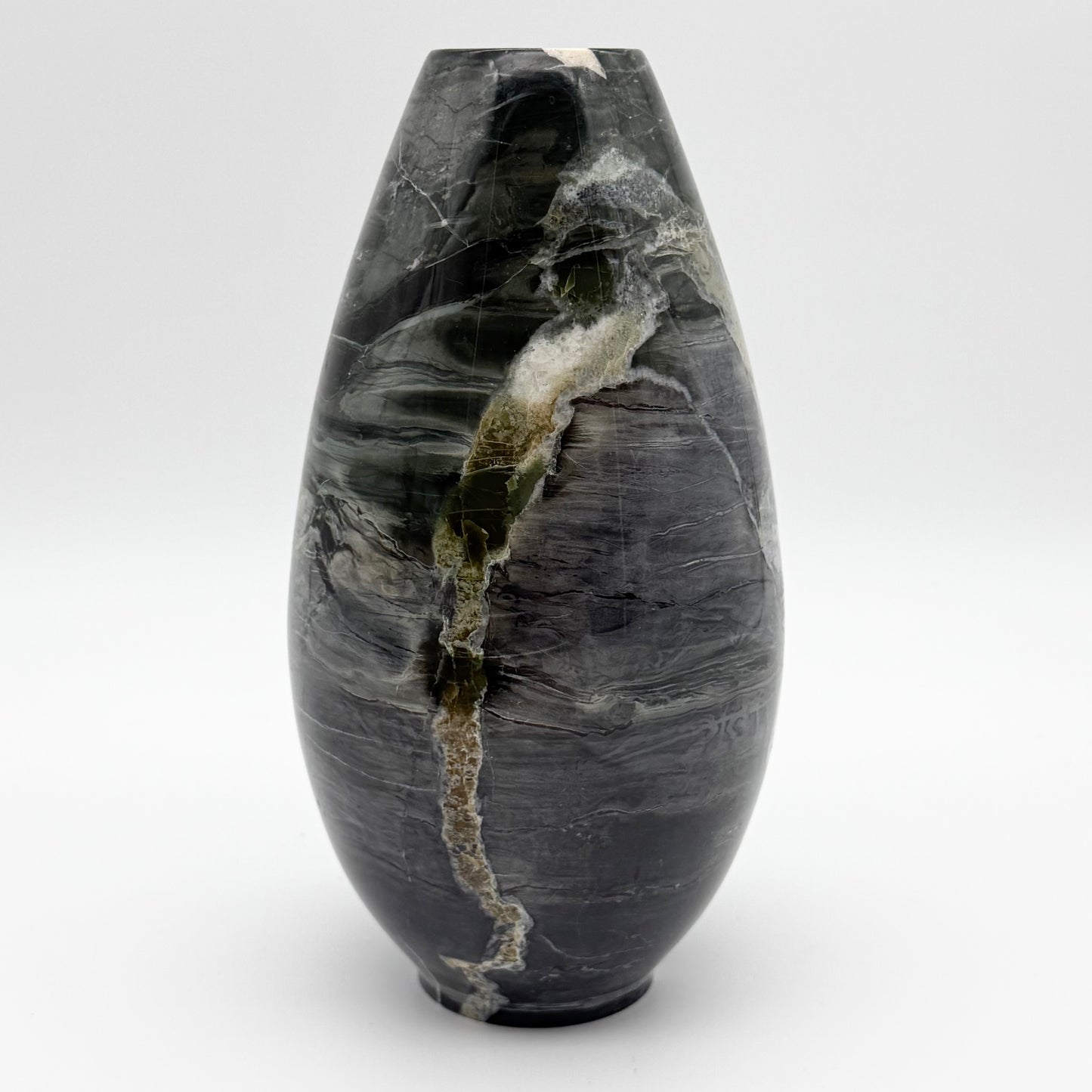 Stunning 8 1/2" Tall Cut Marble Vase