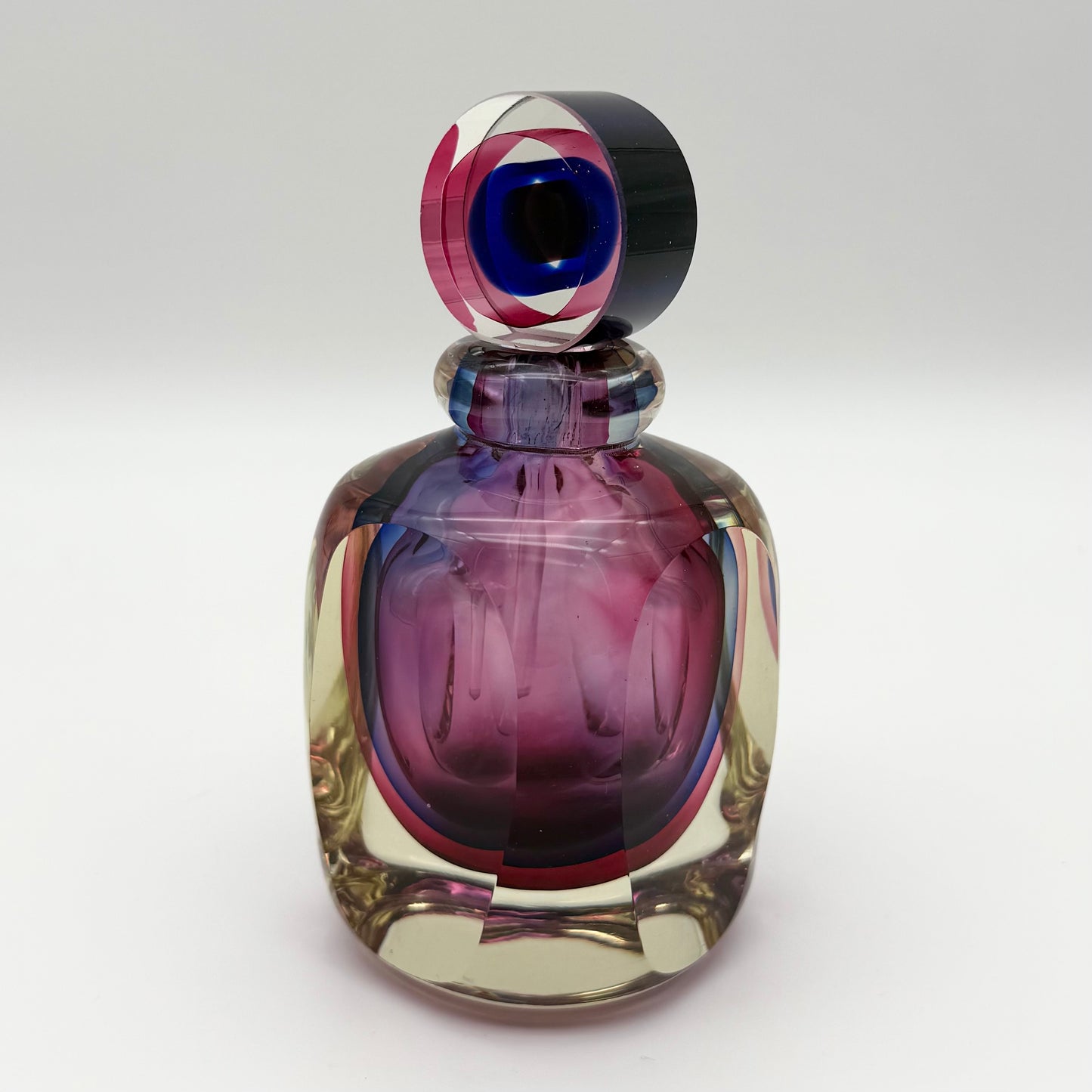 Fifth Avenue Crystal Art Glas Perfume Bottle with Bullseye Dabber Stopper