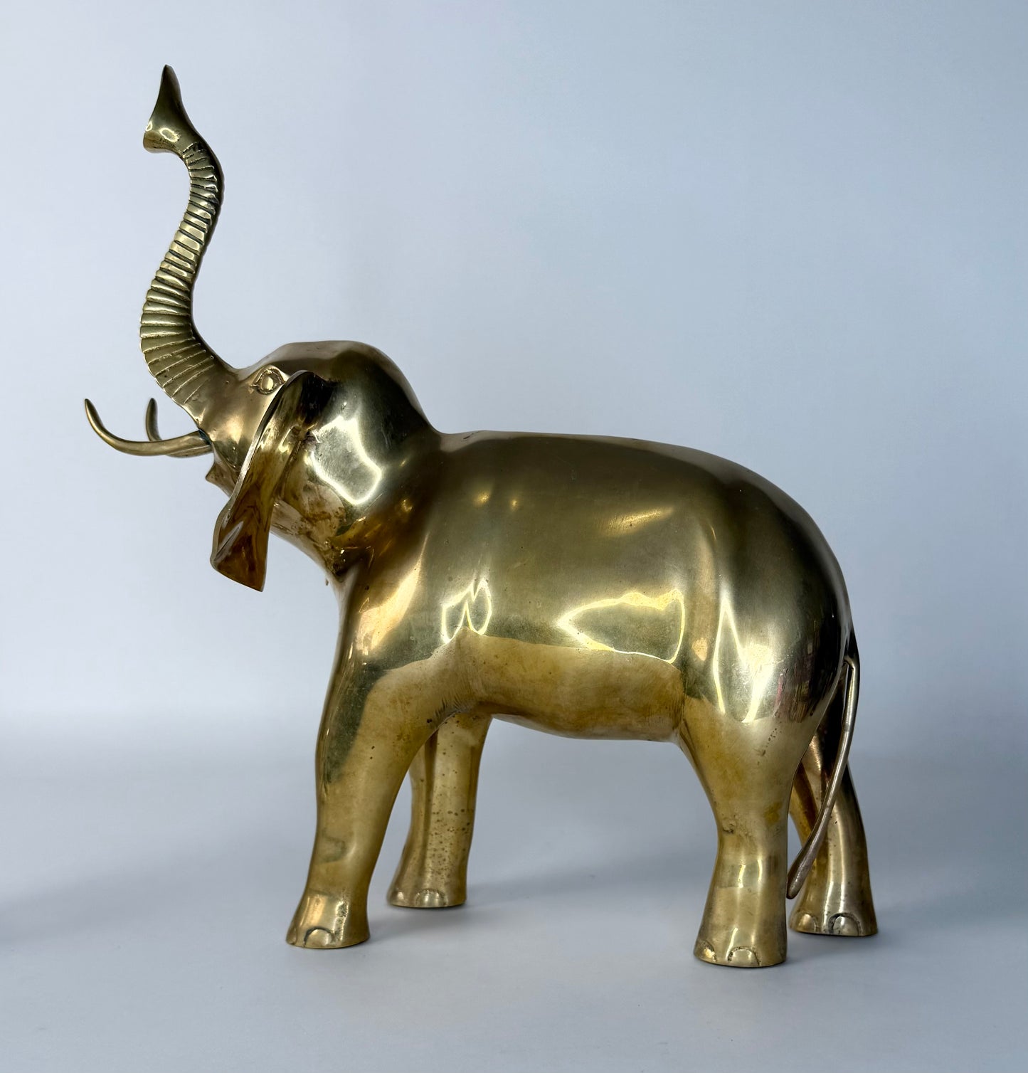 Large Brass Elephant Statue Figure
