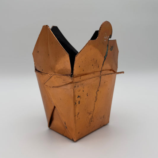 Decorative California Bronze Copper Take-out Box