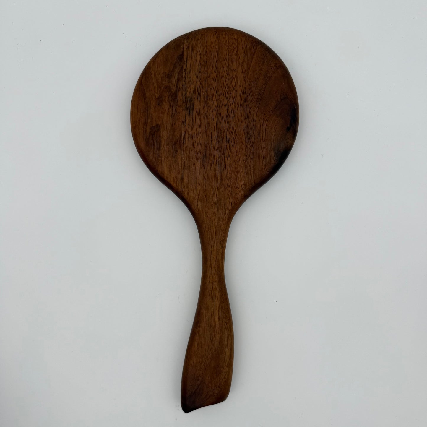 Vintage Wood Handheld Vanity Mirror