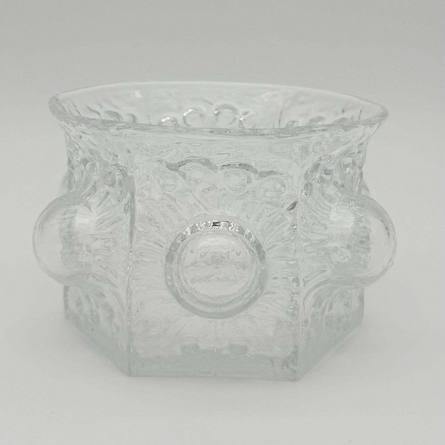 Clear Sea Glasbruk Blown Glass Bowl Designed by Rune Strand