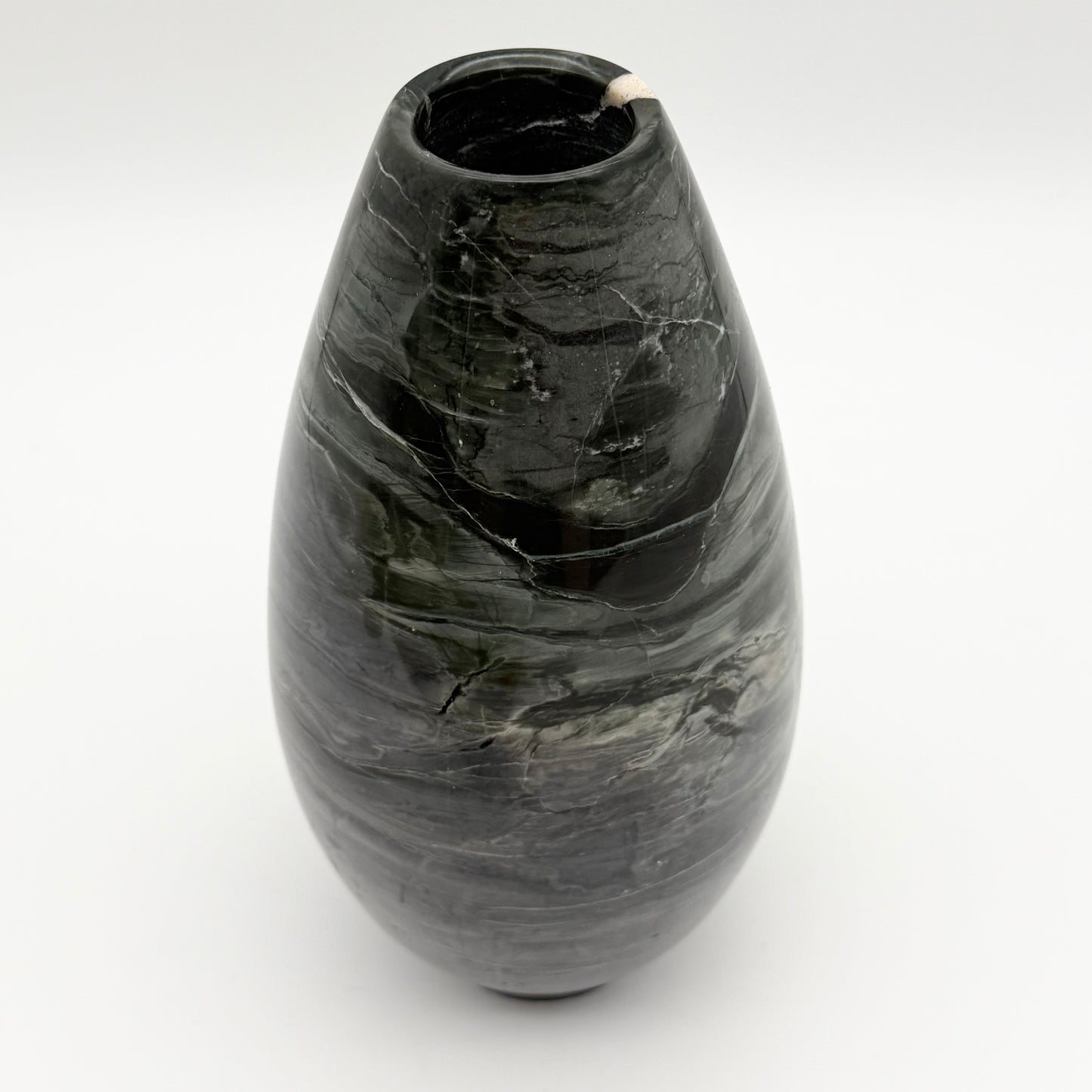 Stunning 8 1/2" Tall Cut Marble Vase