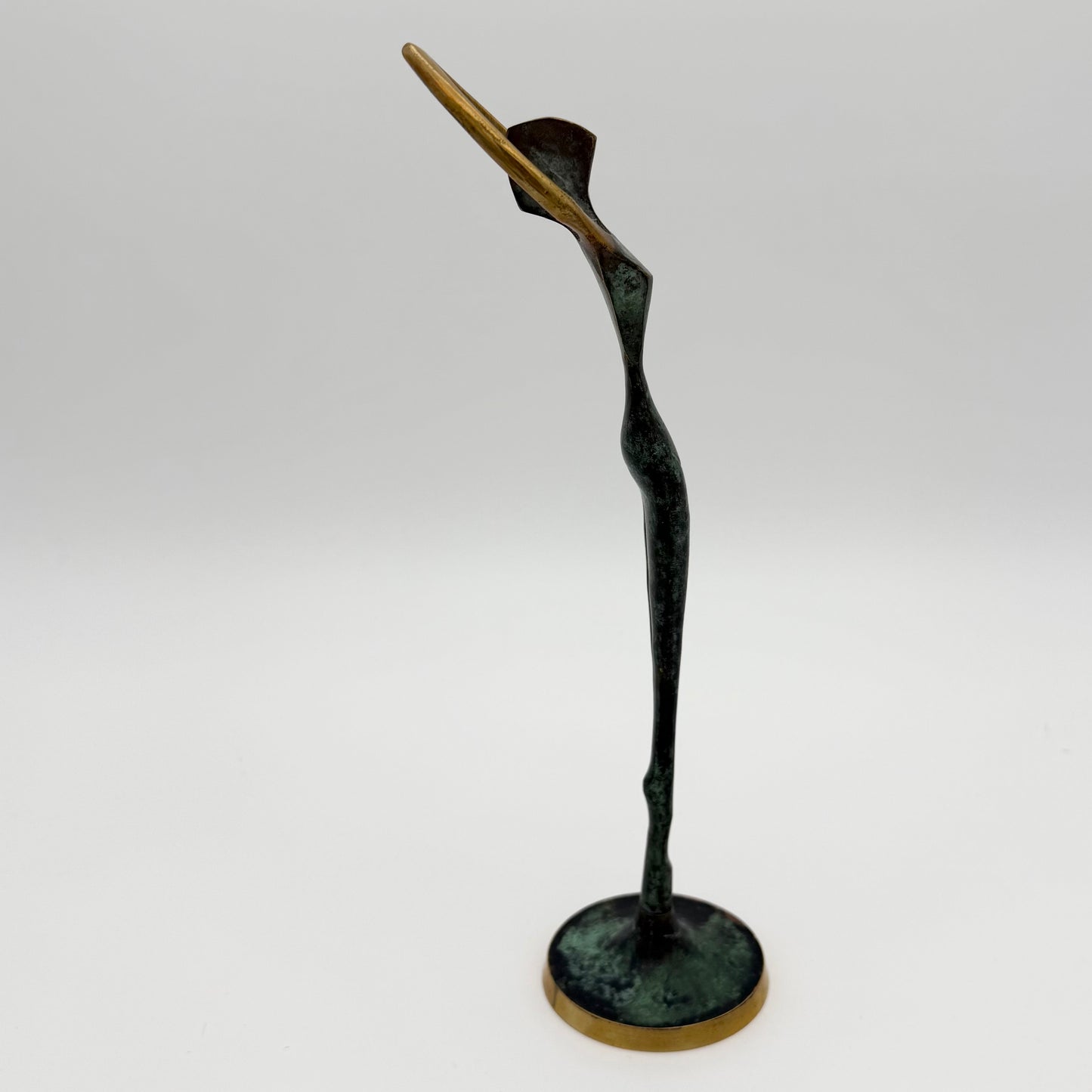Small Brass Lady Stature Sculpture Figurine