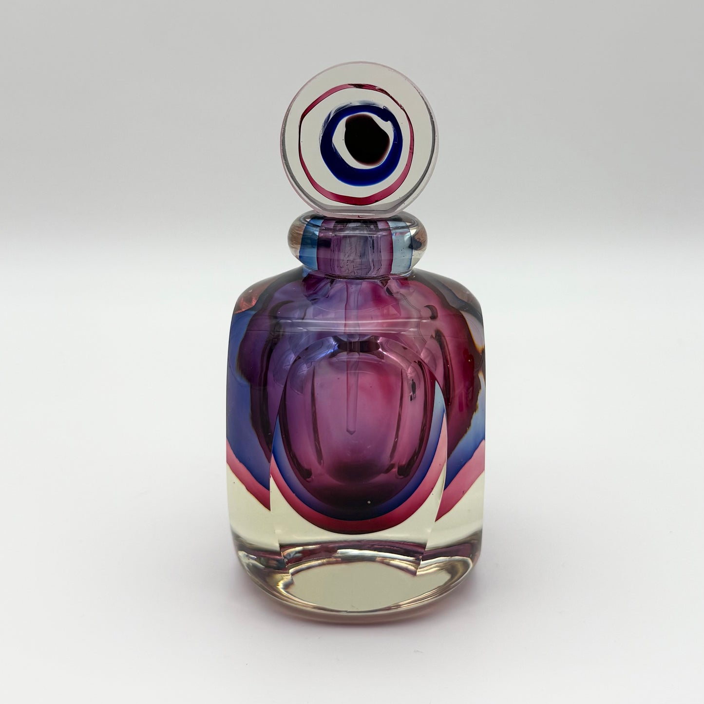 Fifth Avenue Crystal Art Glas Perfume Bottle with Bullseye Dabber Stopper