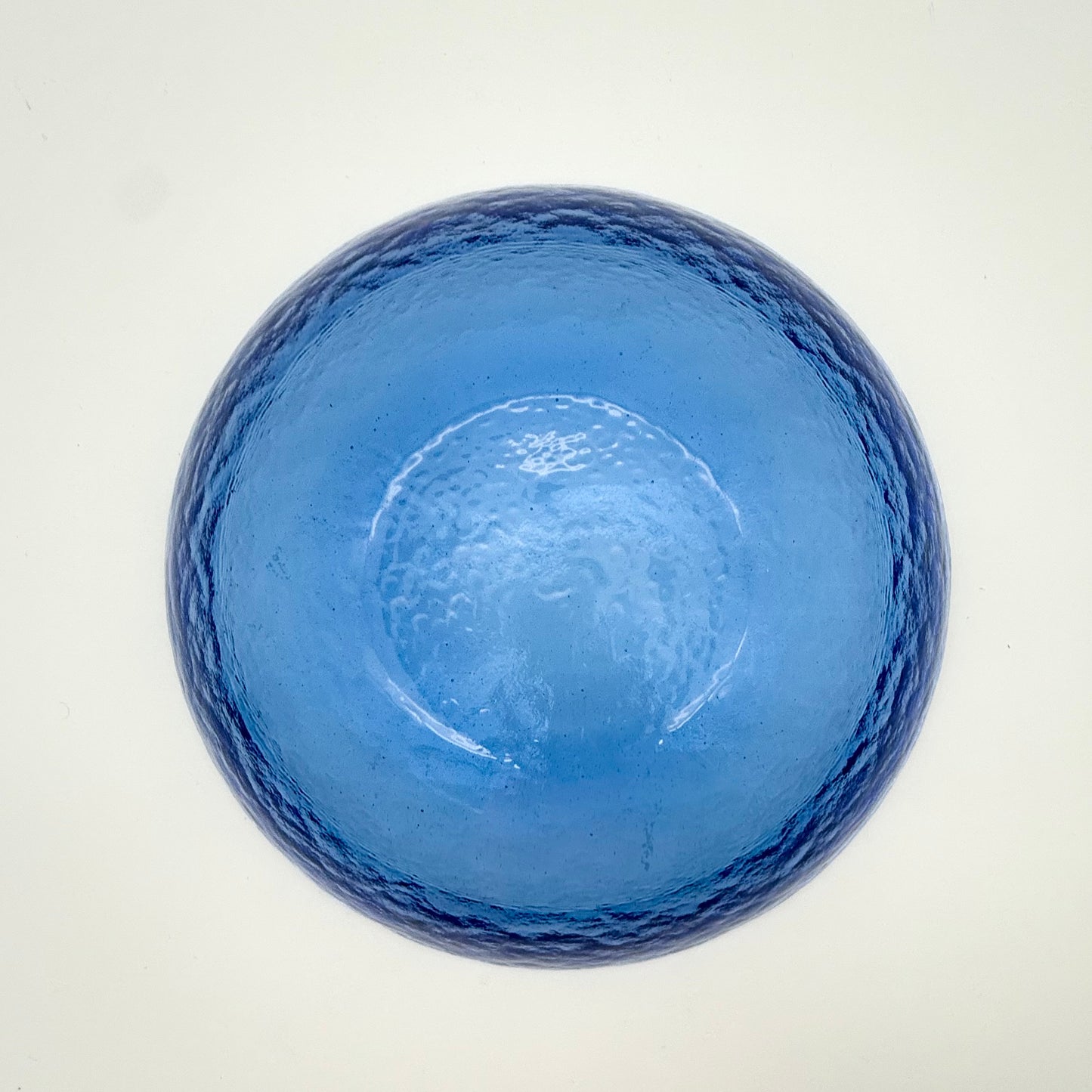 Fire & Light Cobalt Blue Recycled Glass Large 11 1/2" Wide Serving Bowl Unmarked