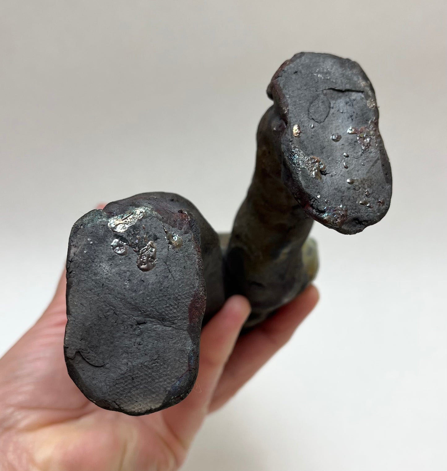Unique Unsigned Raku Folk Art Sculpture Figurine