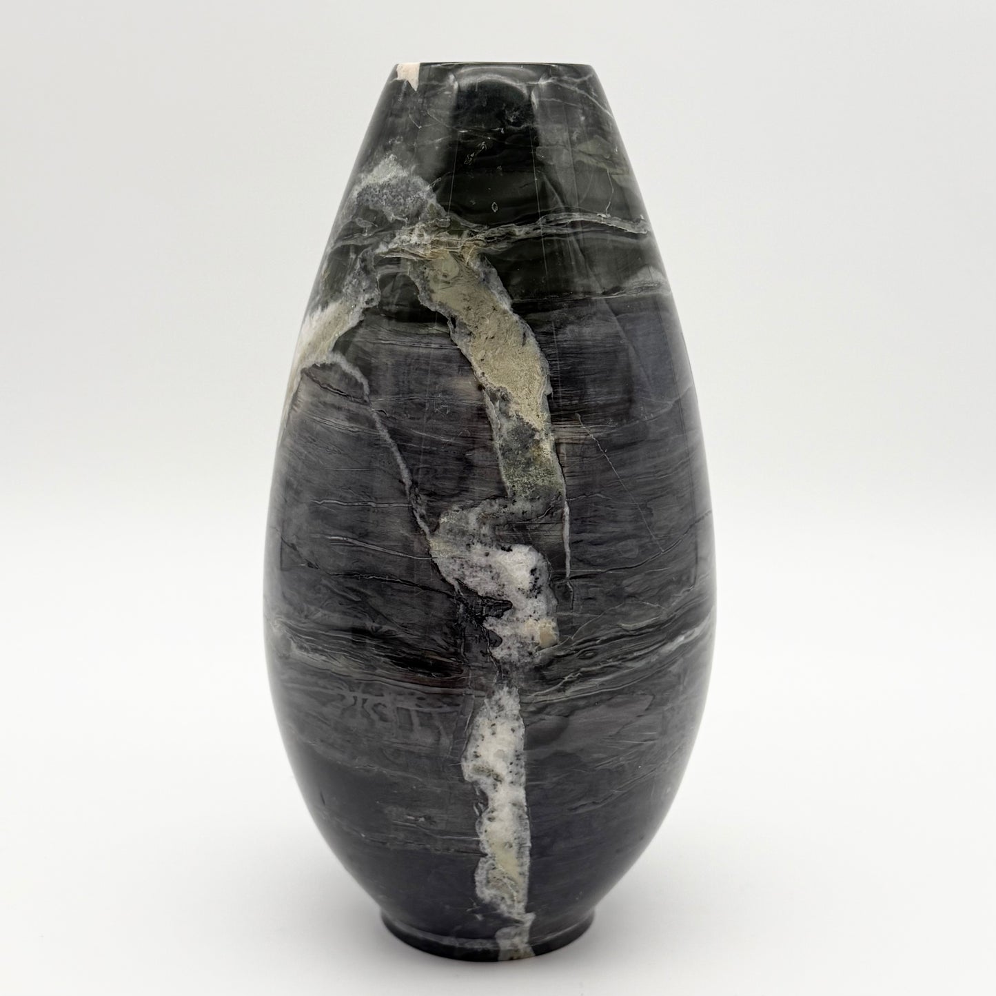 Stunning 8 1/2" Tall Cut Marble Vase