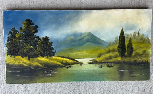 Beautiful Unframed Landscape Paining Signed Eckhardt Local Pickup Only