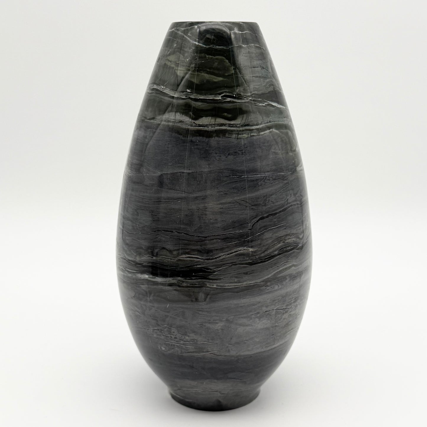 Stunning 8 1/2" Tall Cut Marble Vase