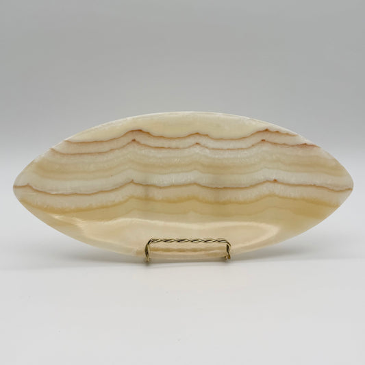 Oblong Decorative Onyx Bowl