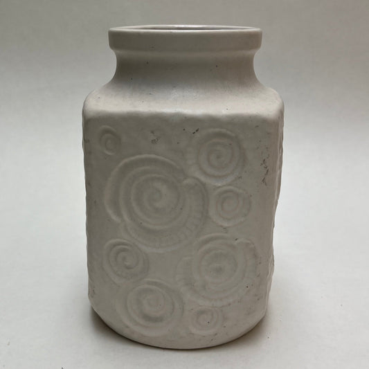Vintage West Germany Scheurich MCM Swirl Pattern 282-16 Ceramic 6 1/2" Tall Vase